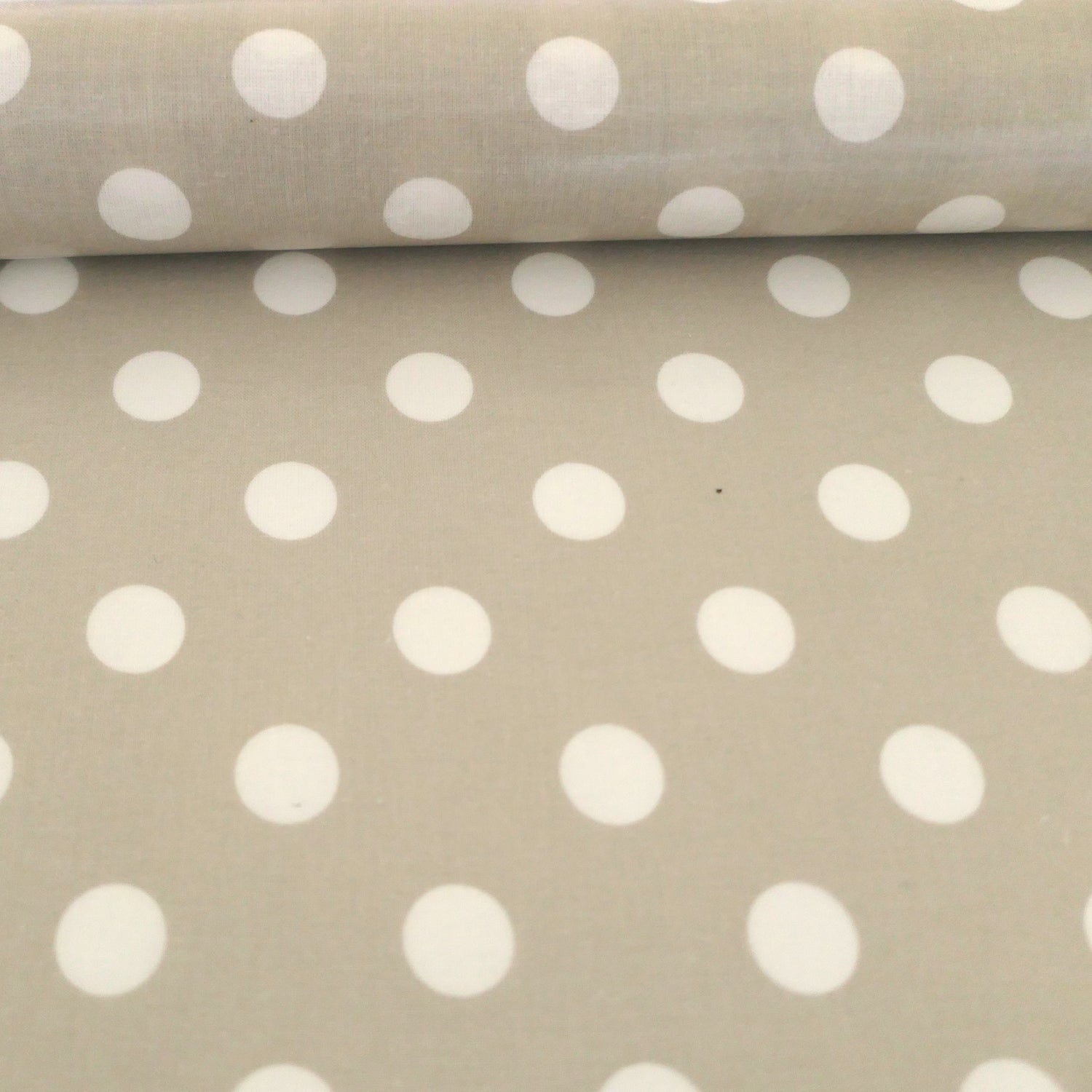 Wachstuch Oilcloth, Giant Dots, Toffee