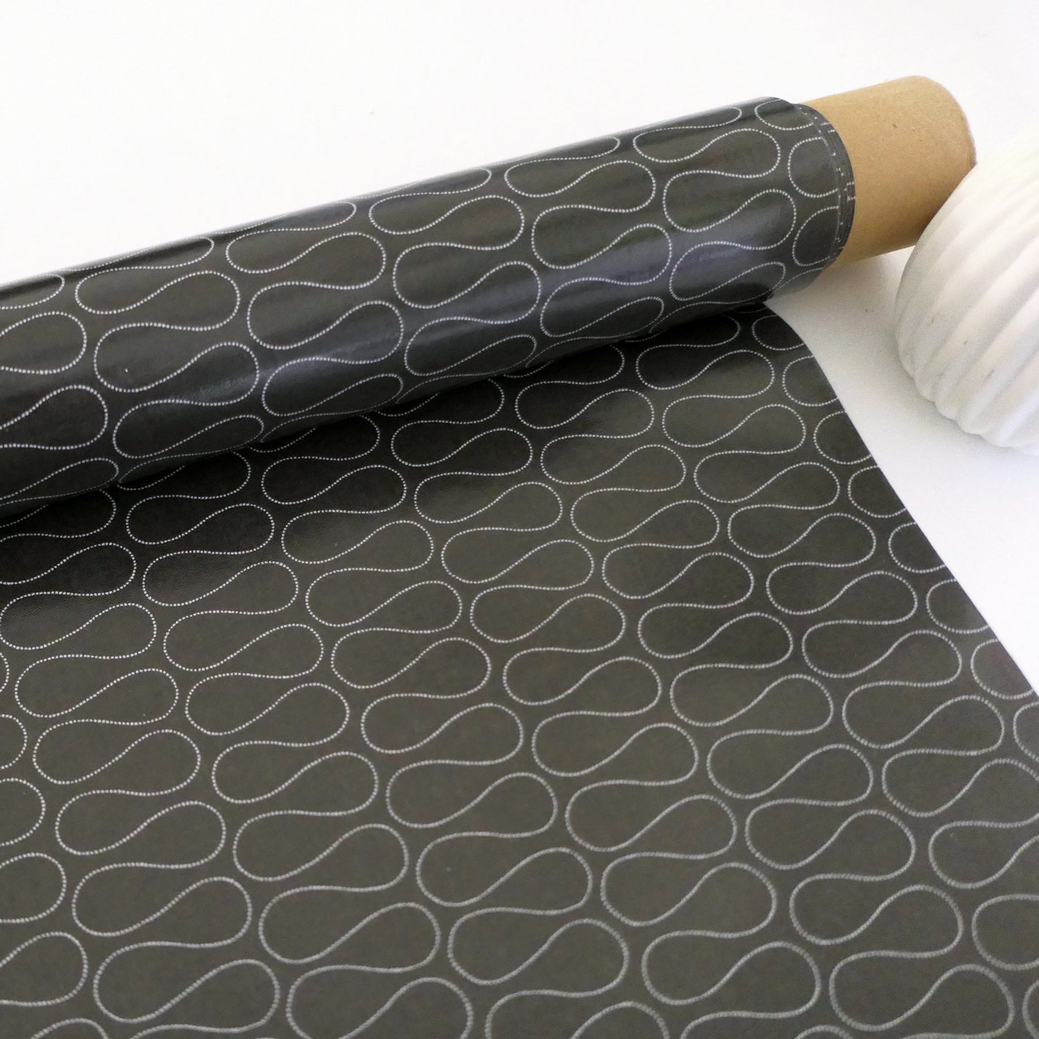 Wachstuch Oilcloth, Omnia, Black