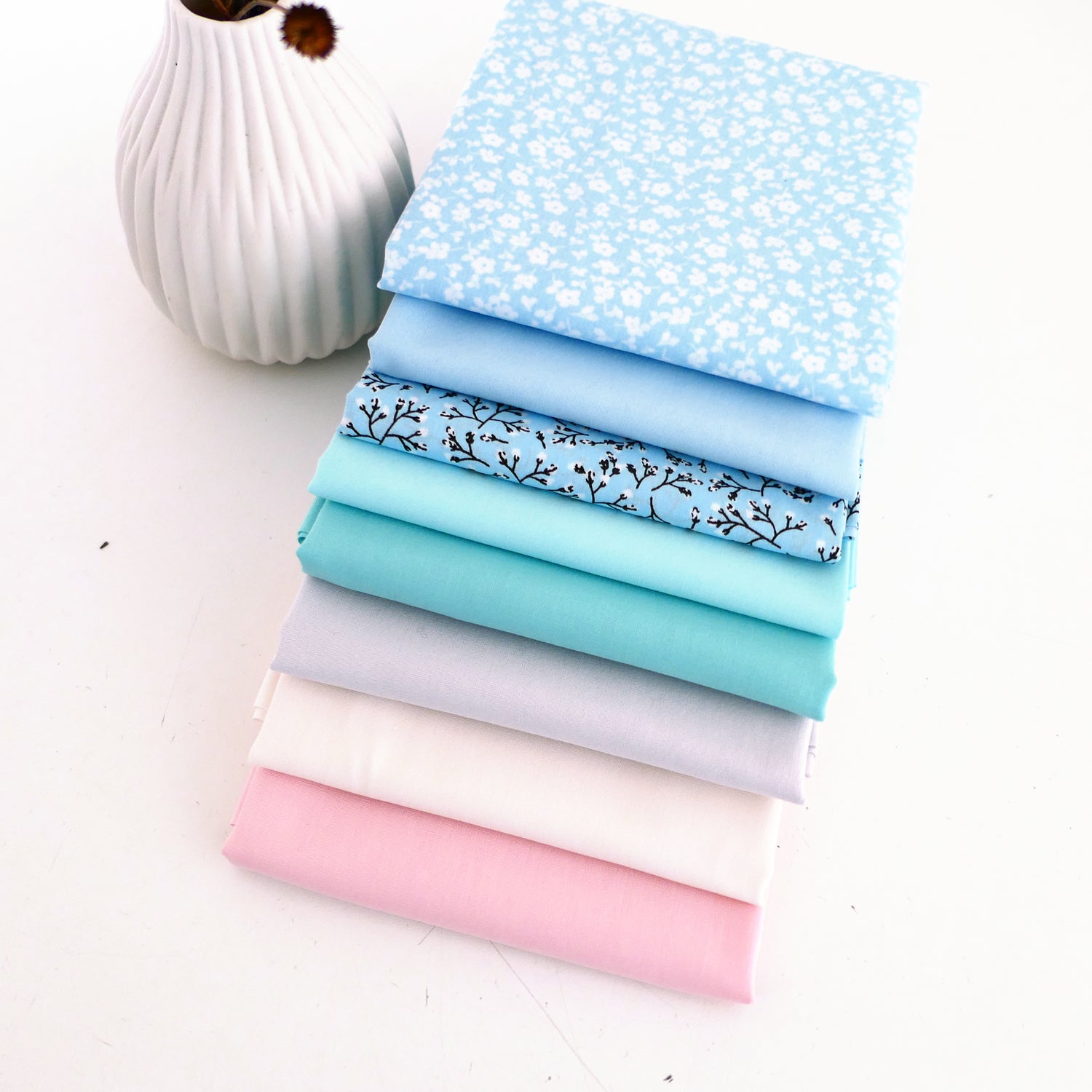 Stoffpaket DIY Girlande, Baumwolle, 8 x 50 x 35 cm Stoffe, Pastell, Bunt