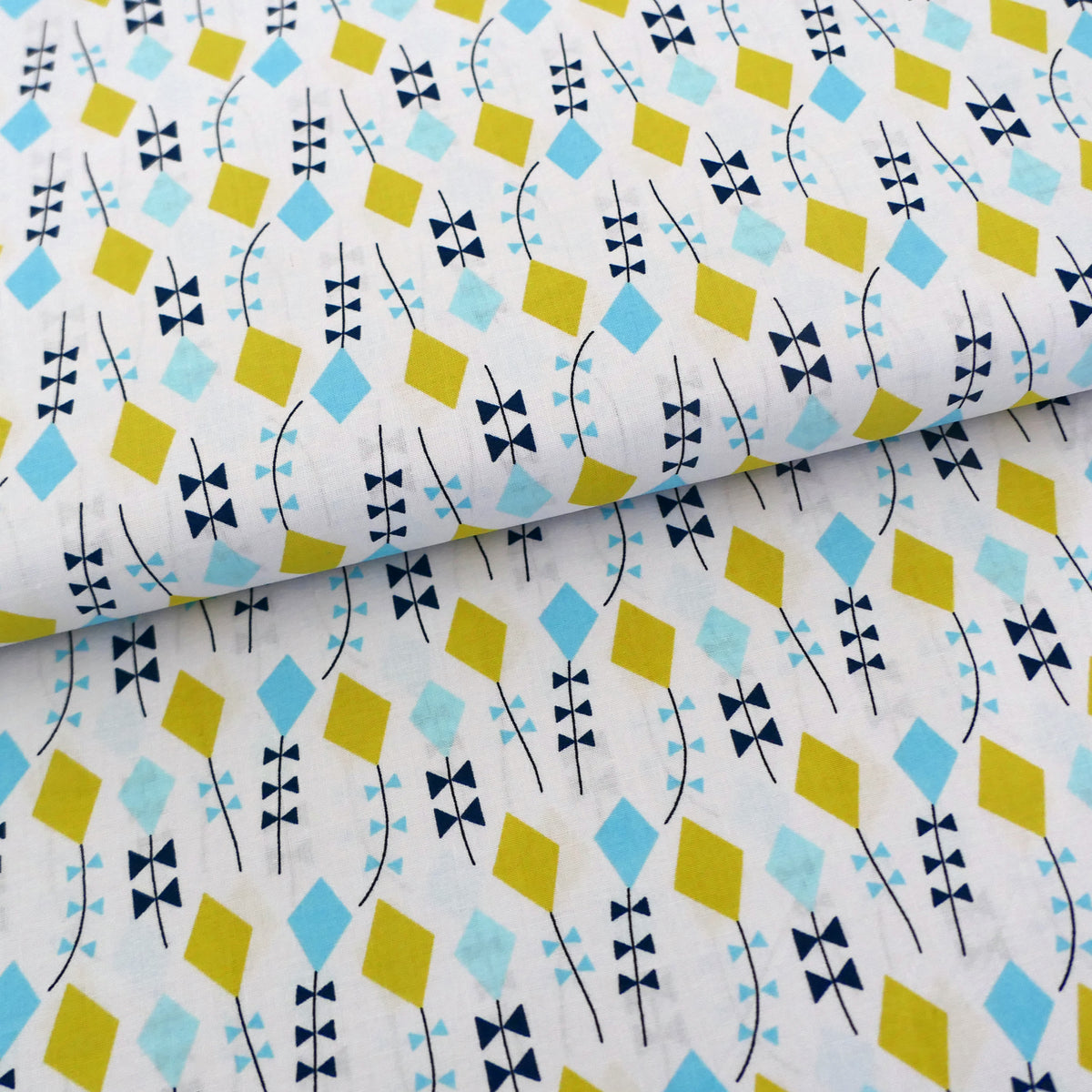 Baumwollstoff, amerikanischer Designerstoff, Cloud9, Little Kites, Meterware