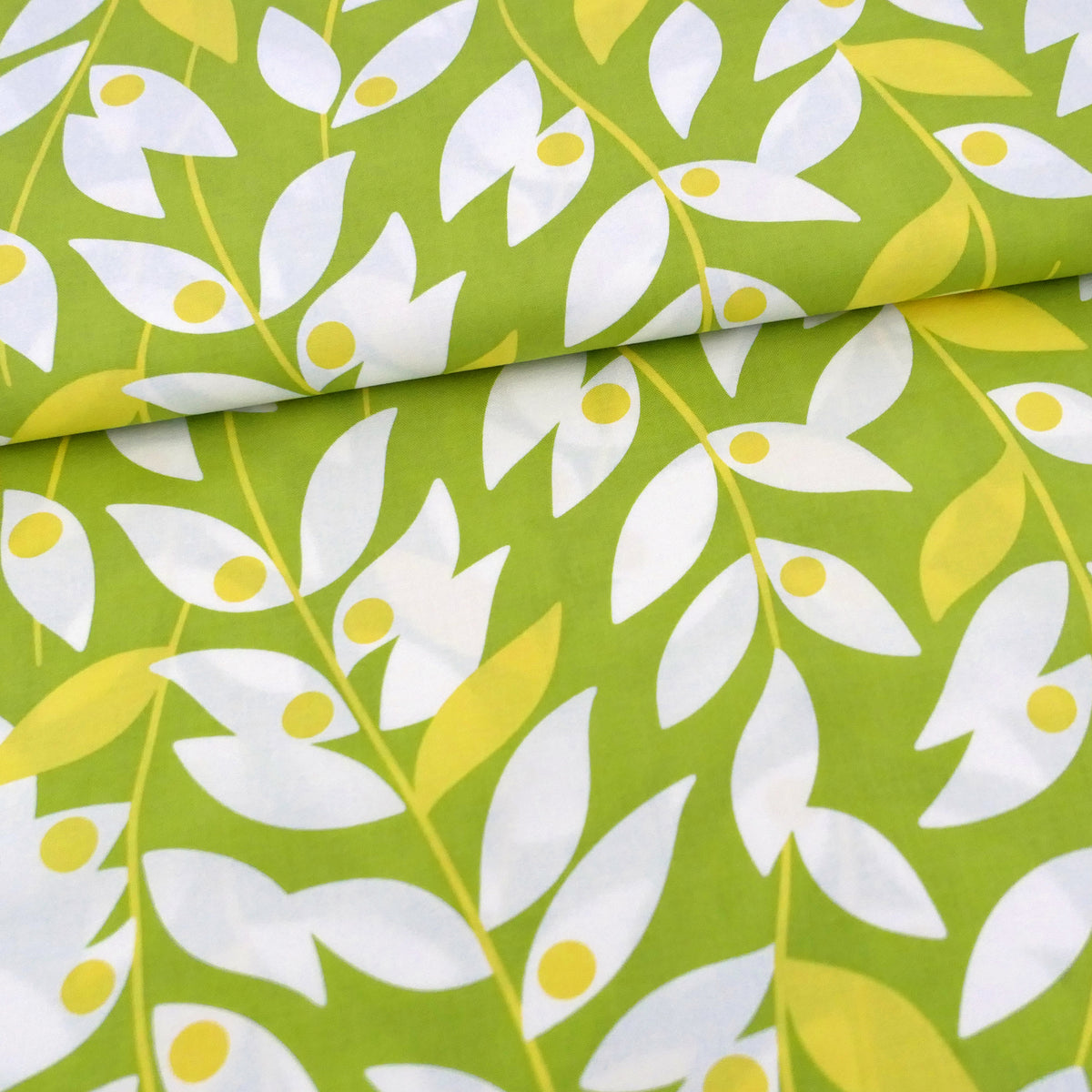 Baumwollstoff, amerikanischer Designerstoff, Free Spirit, Lindy Leaf, Meterware