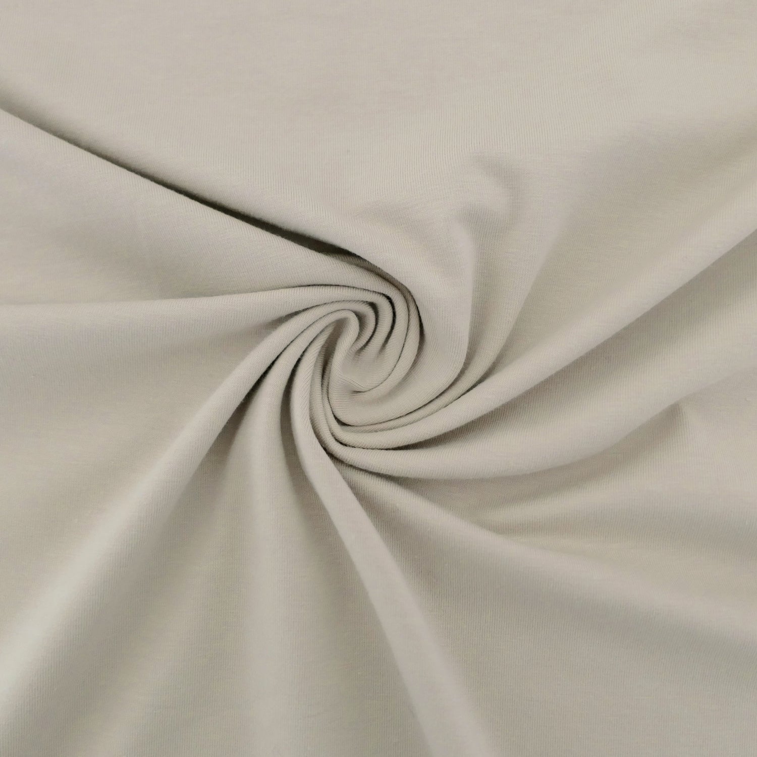 Jersey Uni, Beige, hell, Meterware