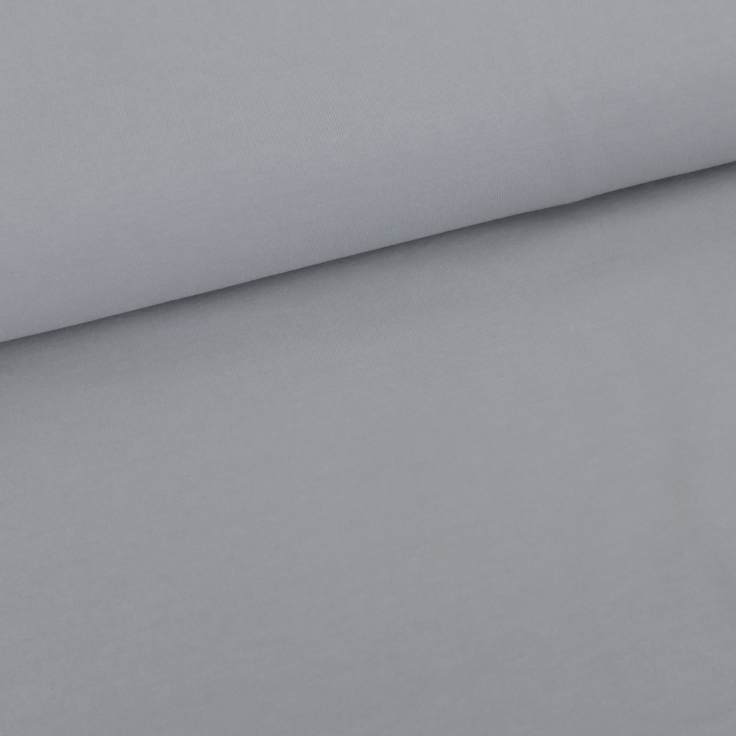 Jersey Uni, Mittelgrau, Meterware