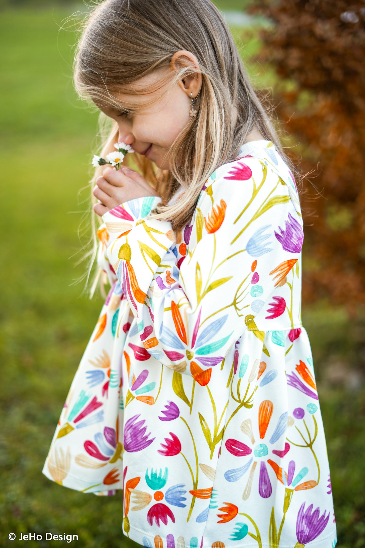 Jersey, Swafing, Flower Pop, Bunte Blumen, Weiß/Bunt, Meterware