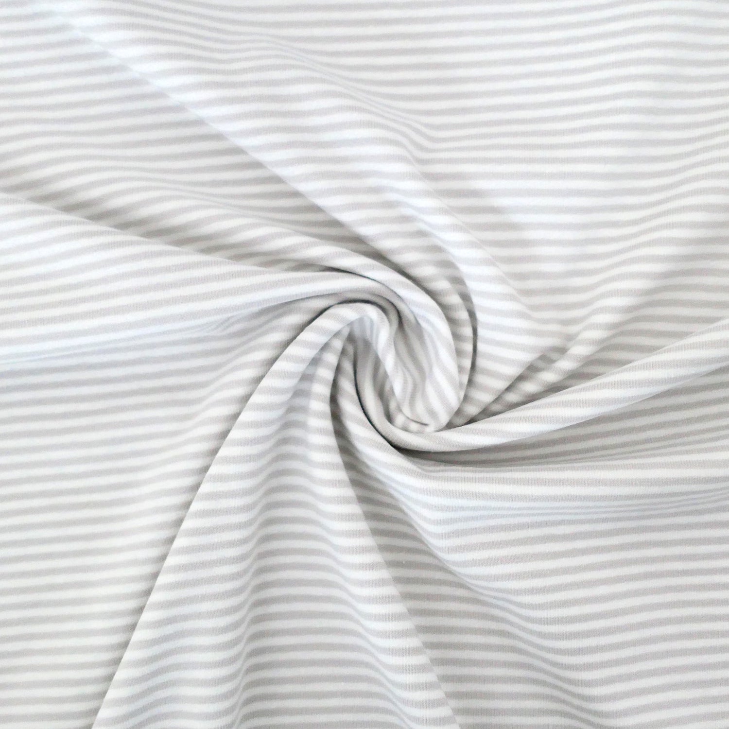 Ringeljersey 3mm, Streifen, Hellgrau/Weiß, Meterware