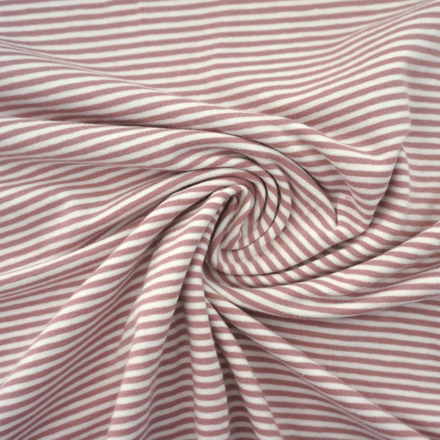 Ringeljersey 3mm, Streifen, Altrosa/Weiß, Meterware