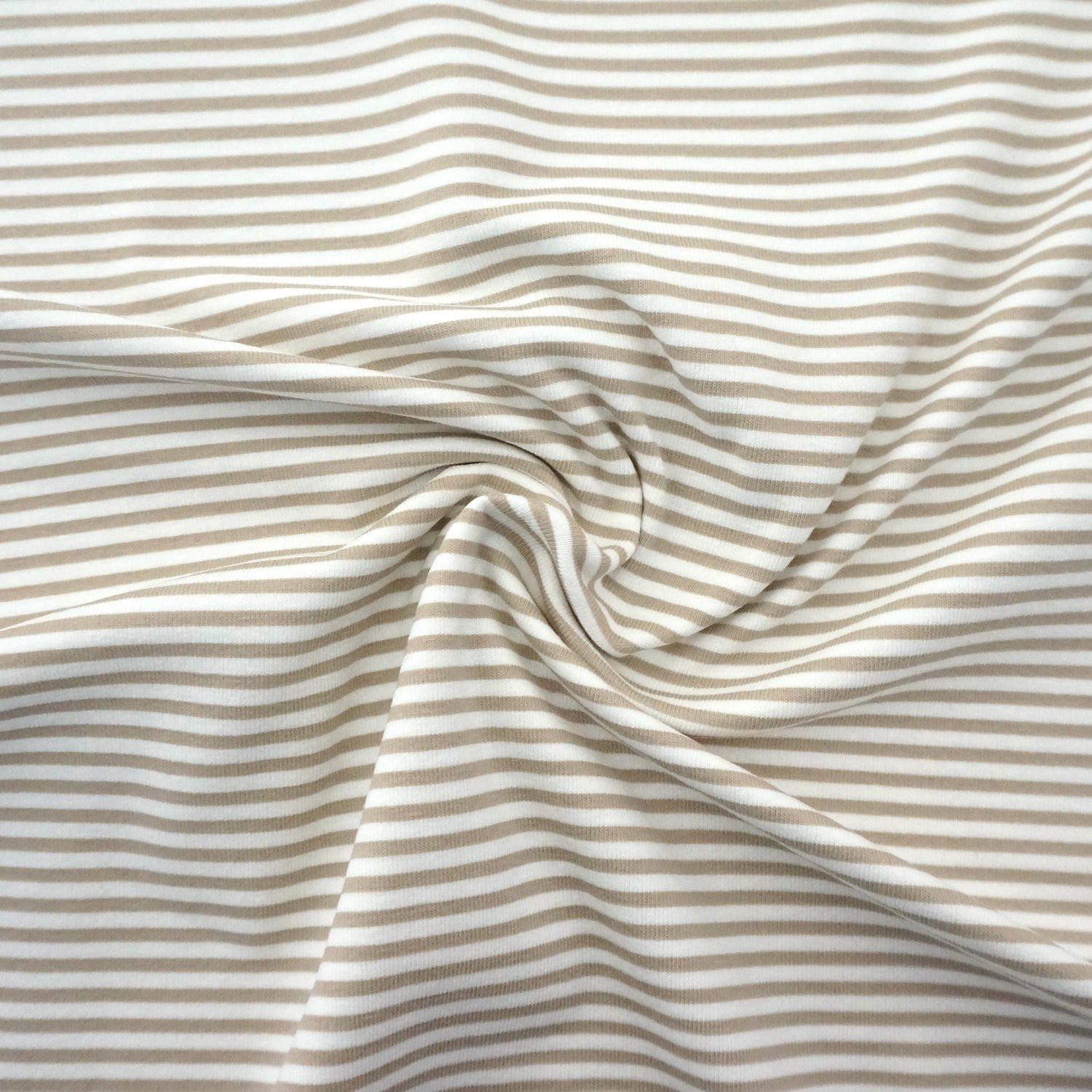 Ringeljersey 3mm, Streifen, Creme/Weiß, Meterware