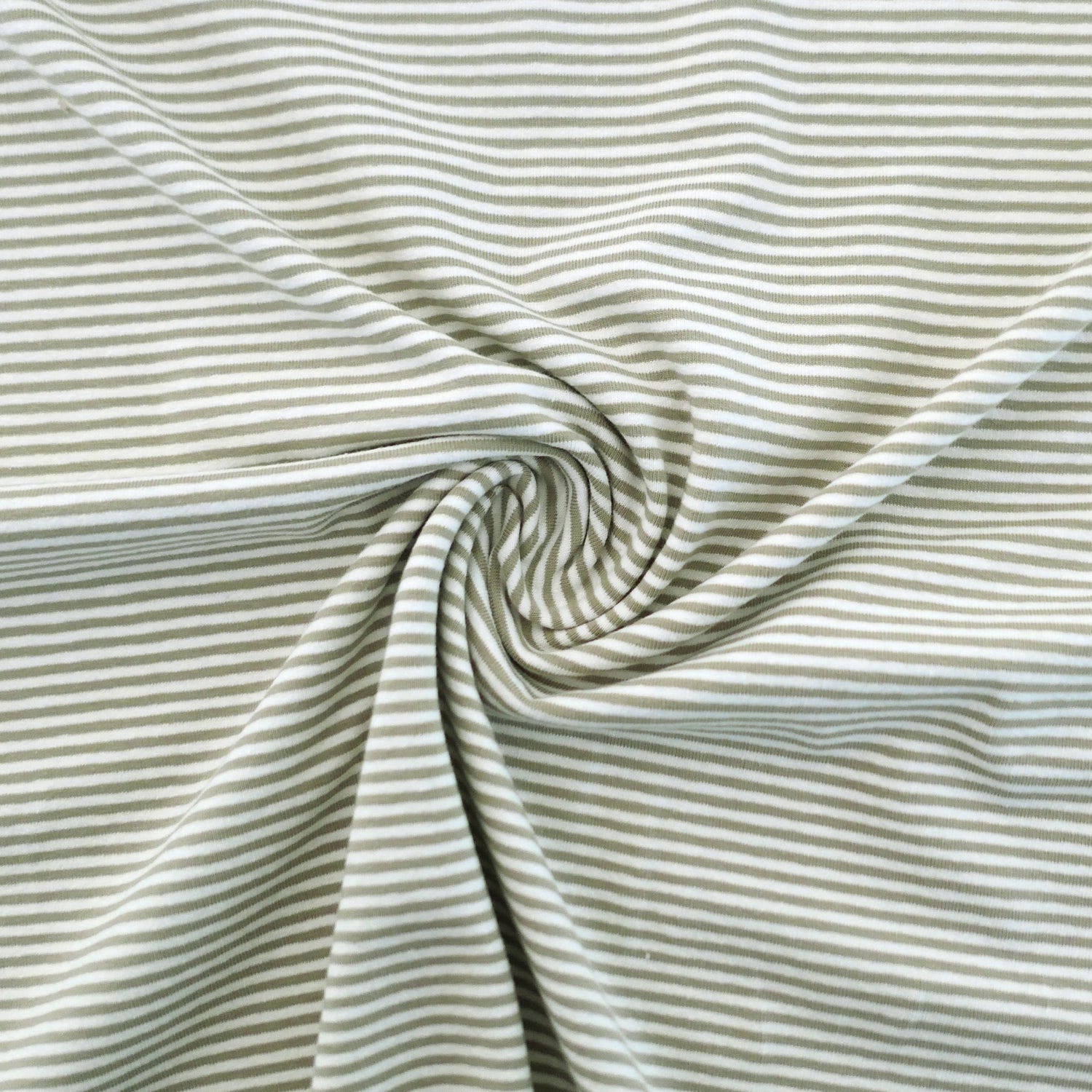 Ringeljersey 3mm, Streifen, helles Oliv/Weiß, Meterware