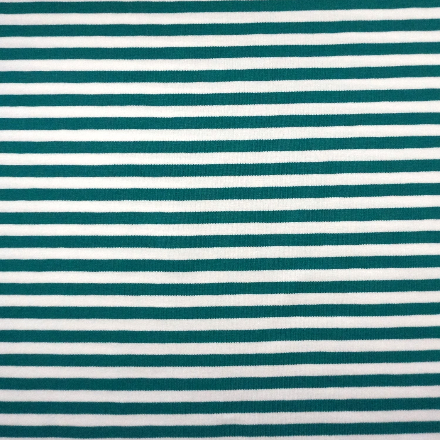 Ringeljersey 5 mm, Streifen, Petrol/Weiß, Meterware
