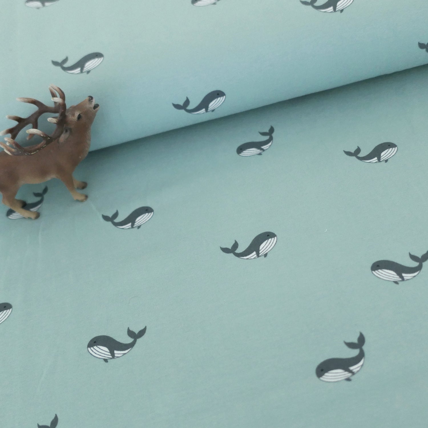 Jersey, kleine Wale, Mint, Meterware