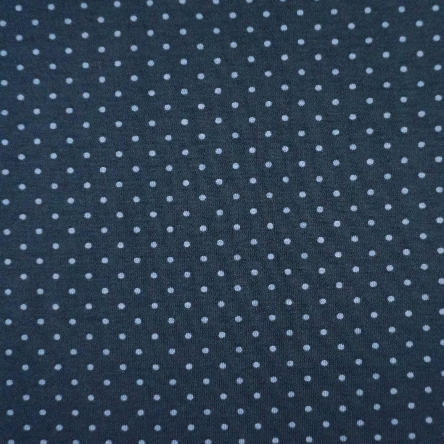 Jersey Punkte, 2 mm, Dunkelblau/Blau, Meterware
