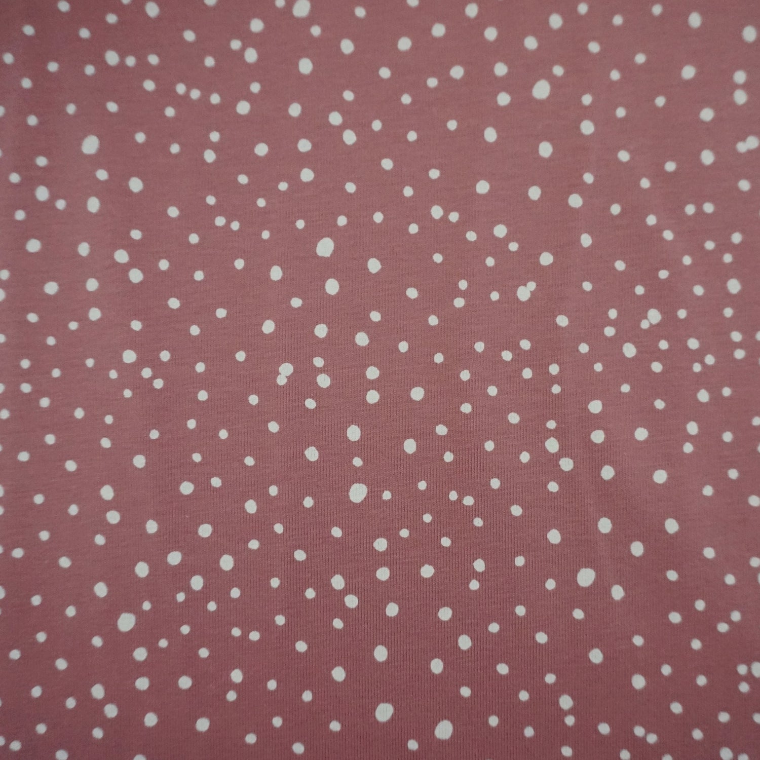Jersey, Kleckse, Punkte, Altrosa, Meterware