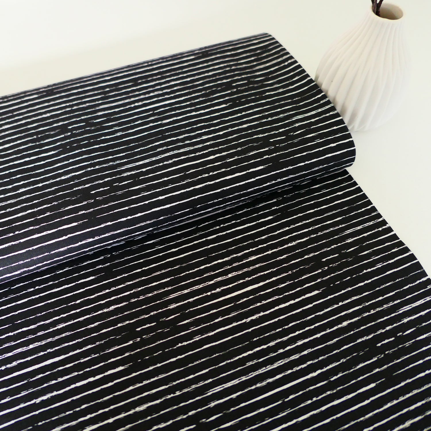Jersey, Linien, Streifen, Schwarz, Meterware