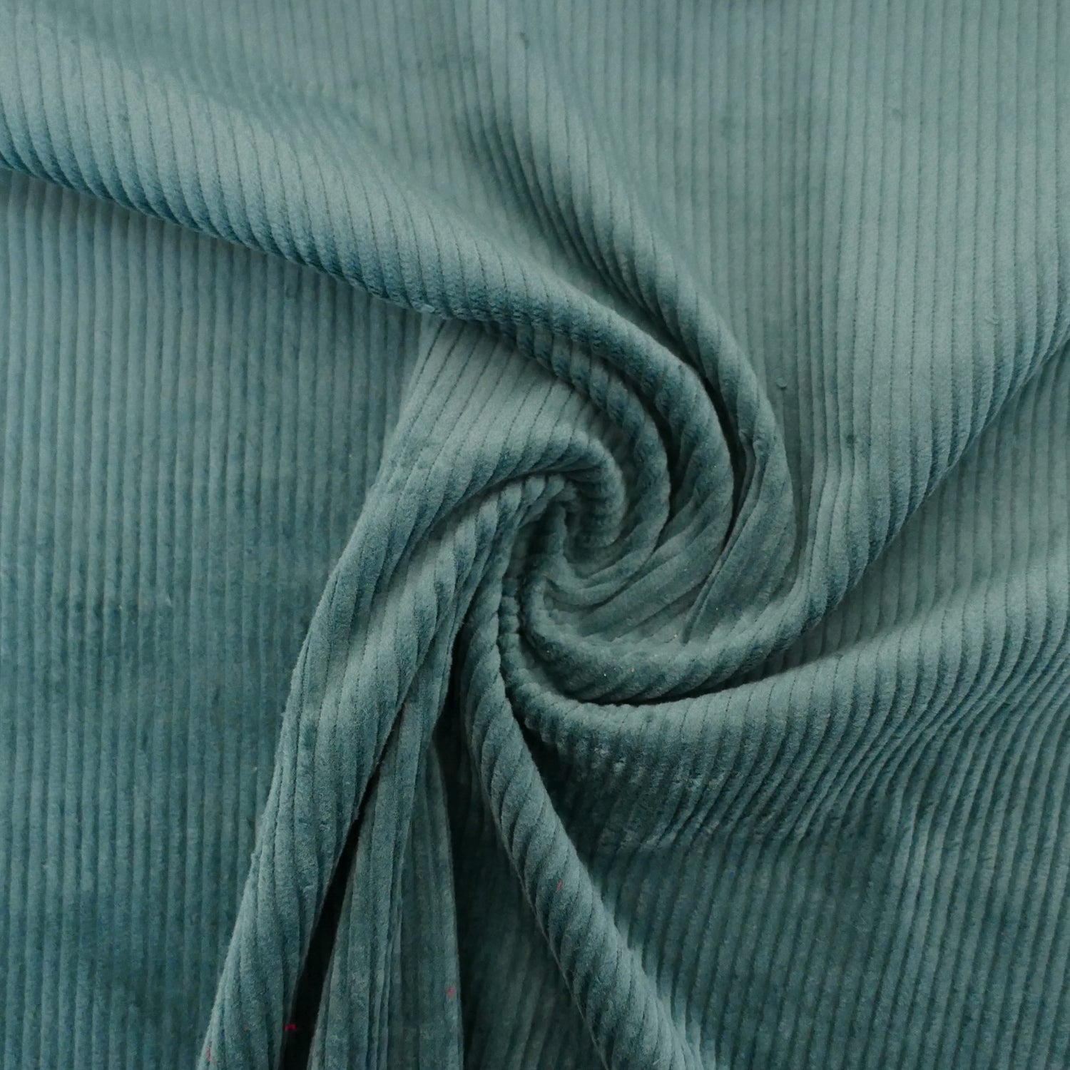 Elastischer Cord, Uni Dark Dusty Mint, Hosenstoff, Meterware