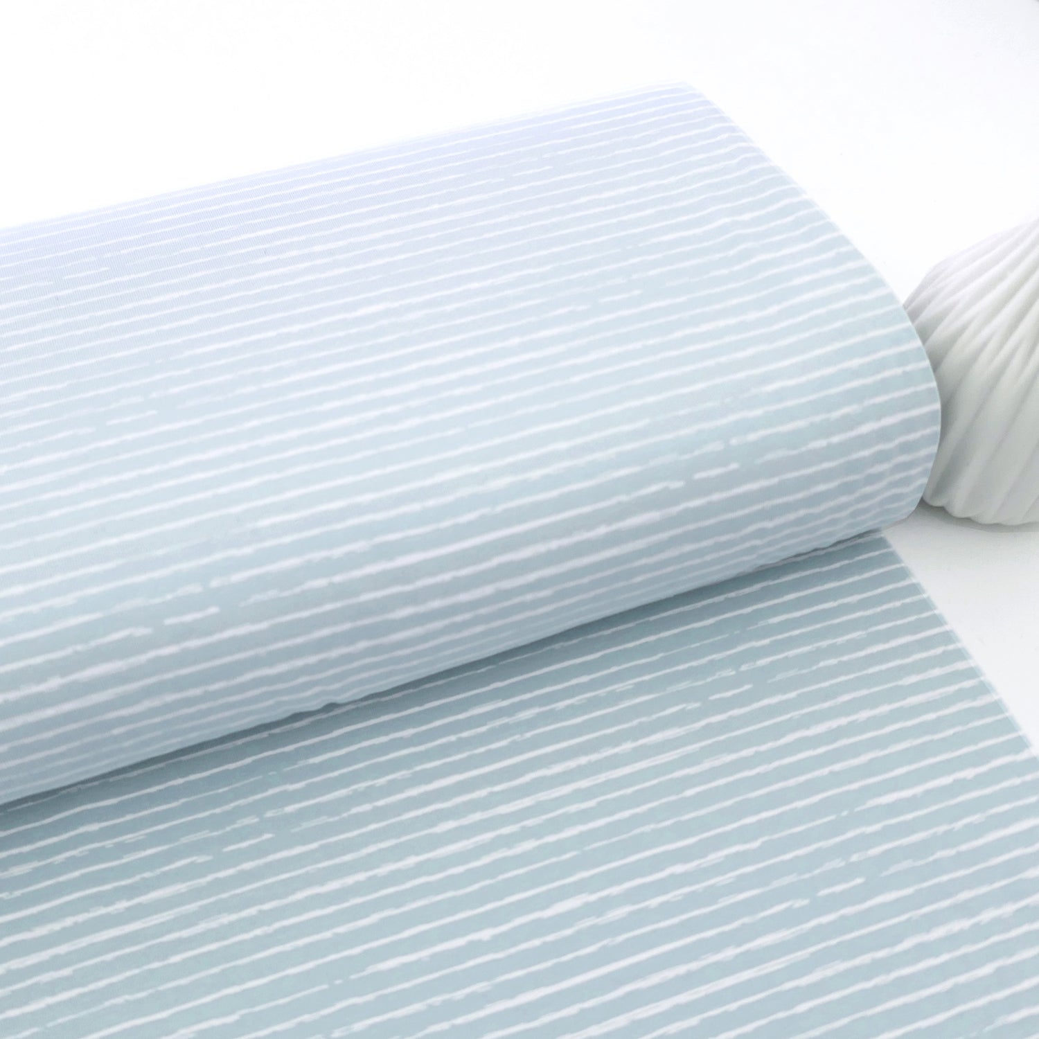 Jersey, Linien, Streifen, Zartblau/Weiß, Meterware