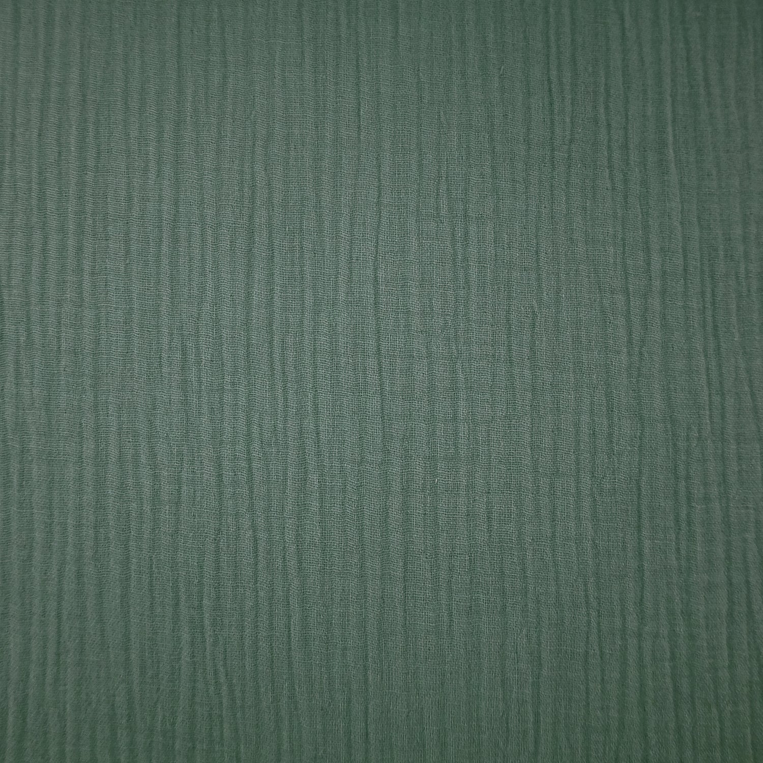 Musselin, Double Gauze, Uni, Altgrün, dunkel, Meterware