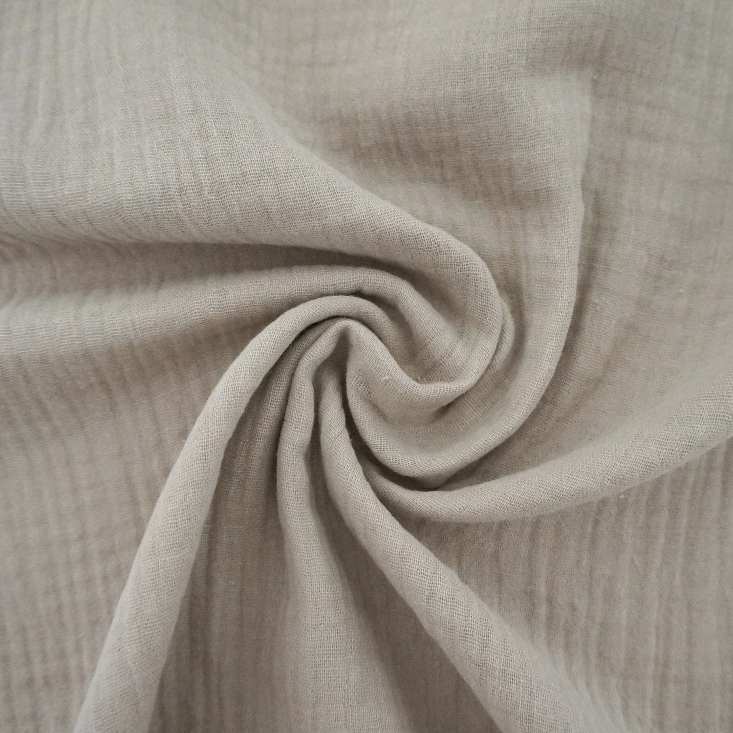 Musselin, Double Gauze, Uni, Sand, Beige, Meterware