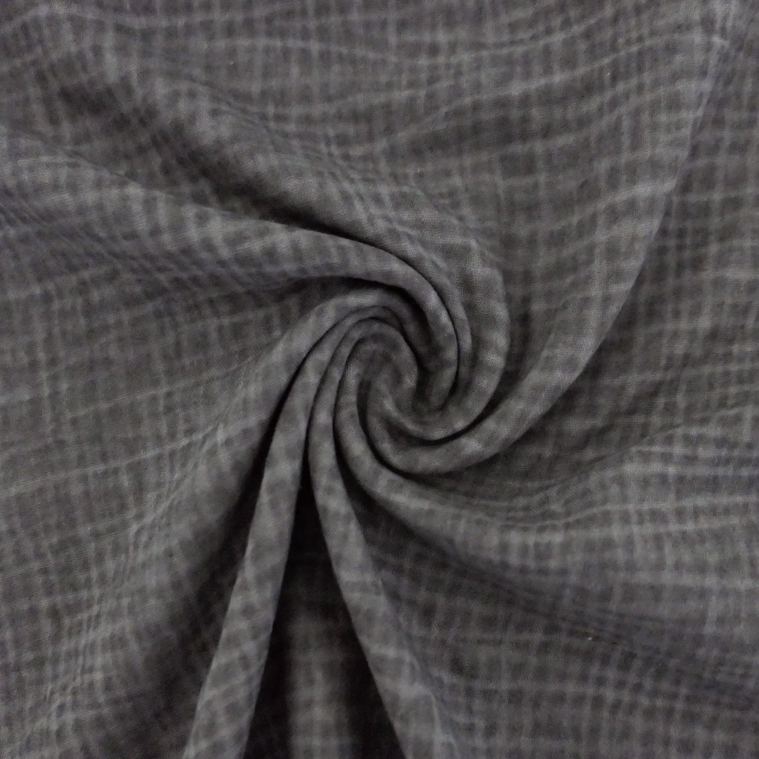 Musselin, Double Gauze, Uni, Taupe, Graubraun, Tie Dye, Meterware
