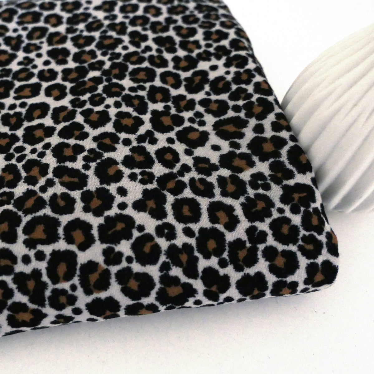 Reststück, Musselin, Double Gauze, Leo, Leopard, Sand