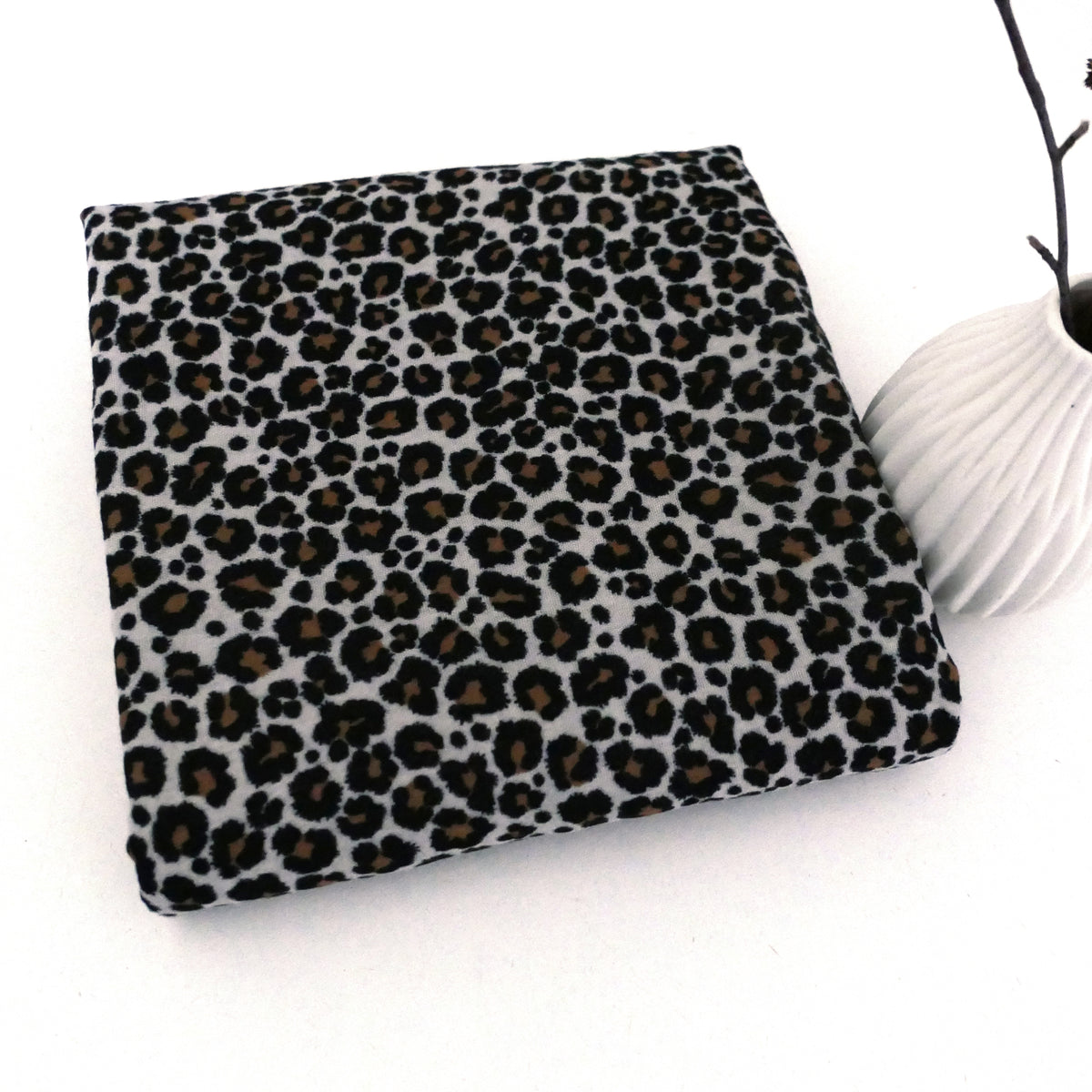 Reststück, Musselin, Double Gauze, Leo, Leopard, Sand