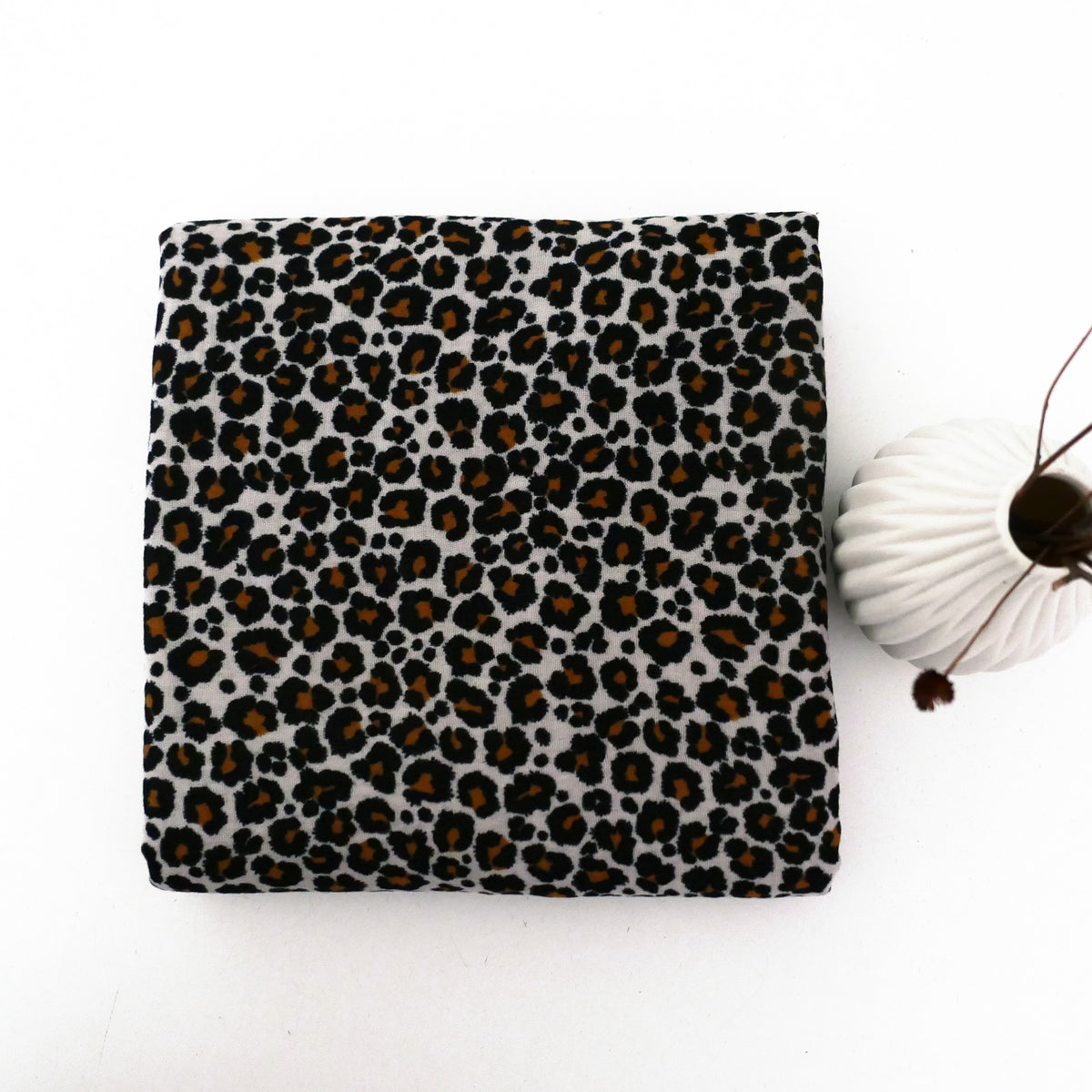 Reststück, Musselin, Double Gauze, Leo, Leopard, Sand