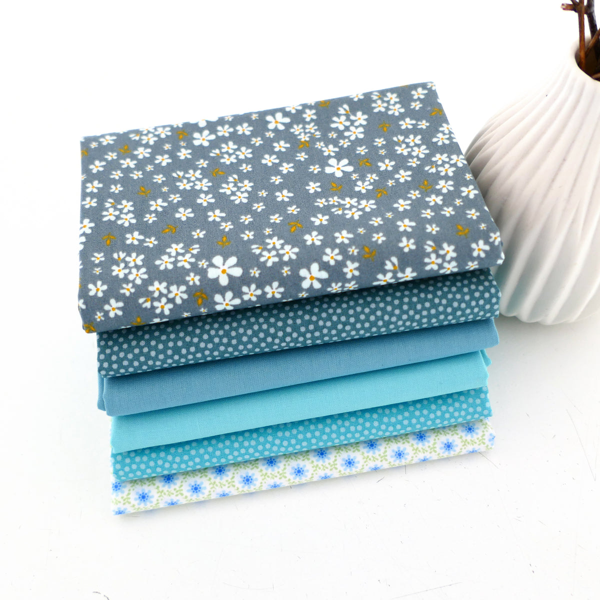 Restepaket, Baumwolle, Streublumen, Kleckse, Unis, All Mint