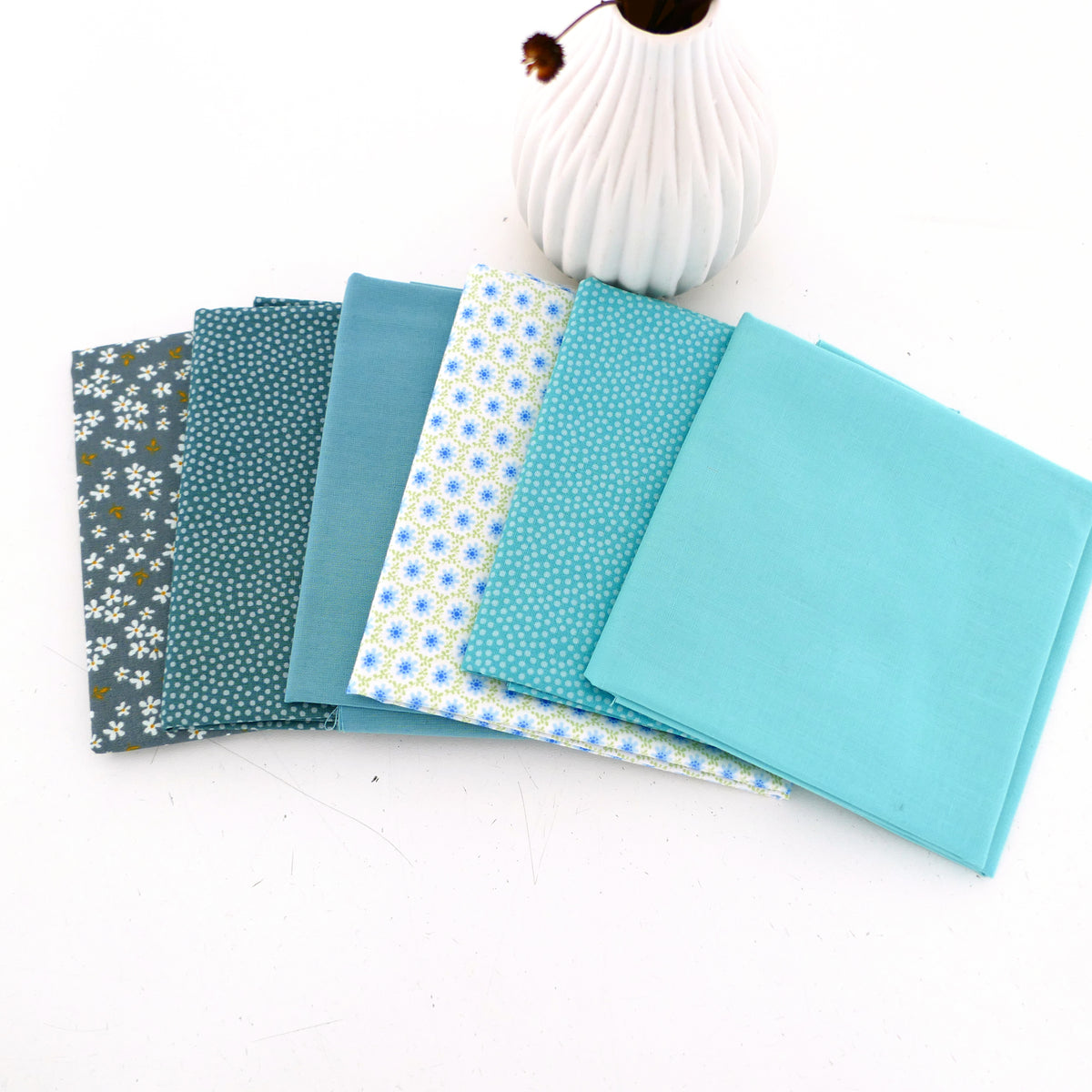 Restepaket, Baumwolle, Streublumen, Kleckse, Unis, All Mint