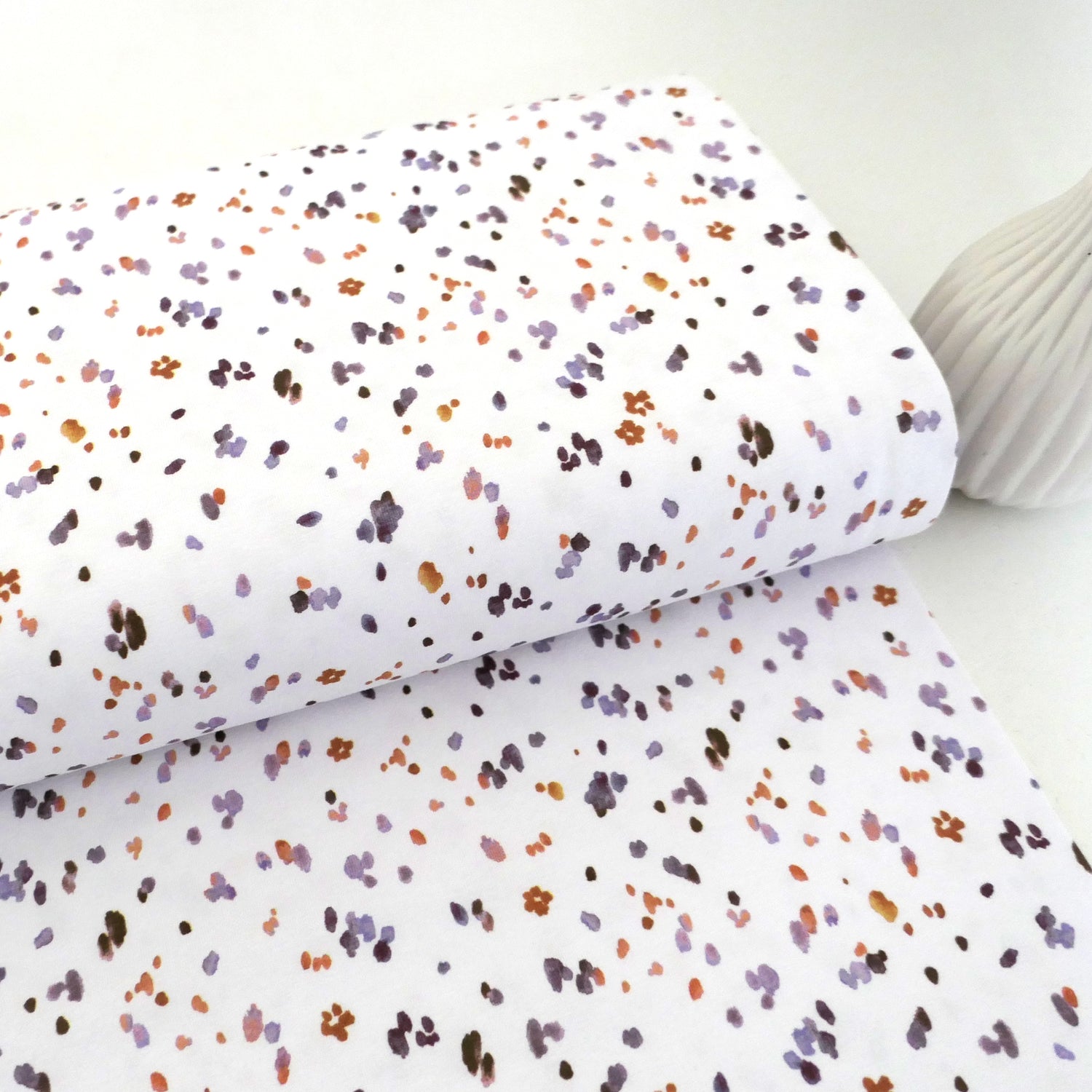 Jersey Kleckse, Water Colour, Mauve, Senf, Meterware