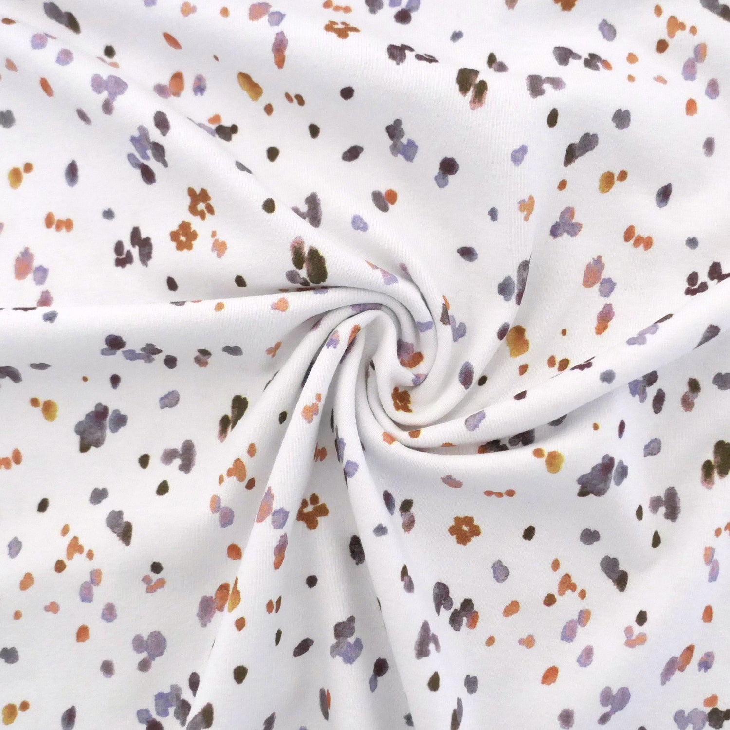 Jersey Kleckse, Water Colour, Mauve, Senf, Meterware