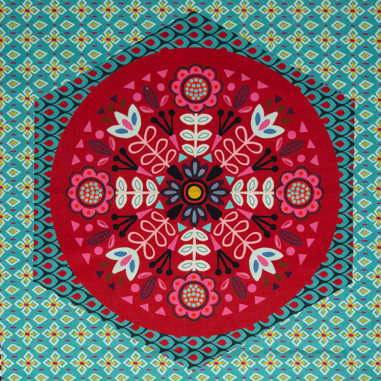 Baumwollstoff 'Pillow Party' Panel, Bunt, swafing
