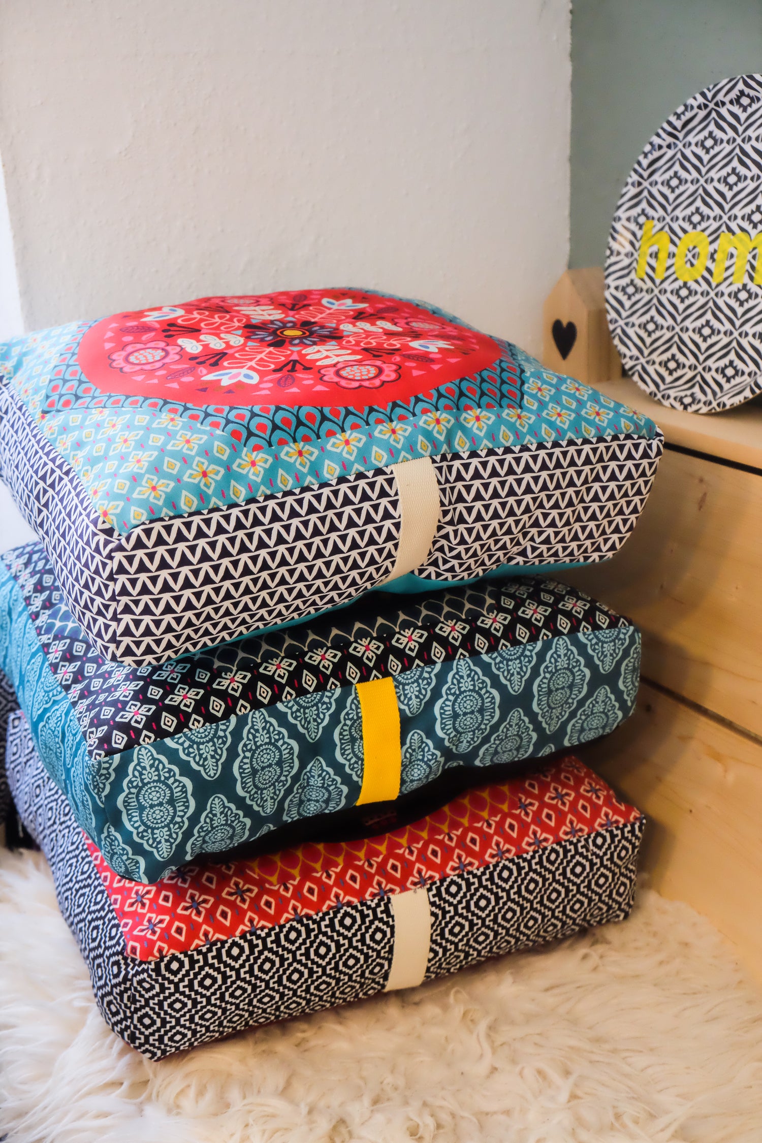 Baumwollstoff 'Pillow Party' Panel, Bunt, swafing
