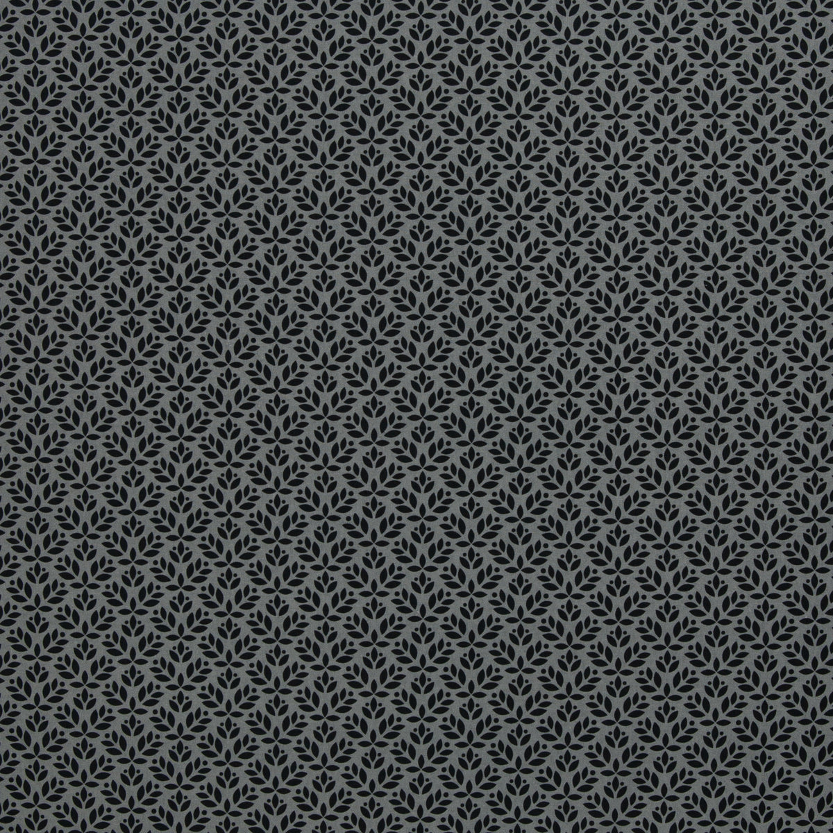 Baumwollstoff, Eleonora, swafing, geometrische Blätter, Grau, Schwarz, Meterware