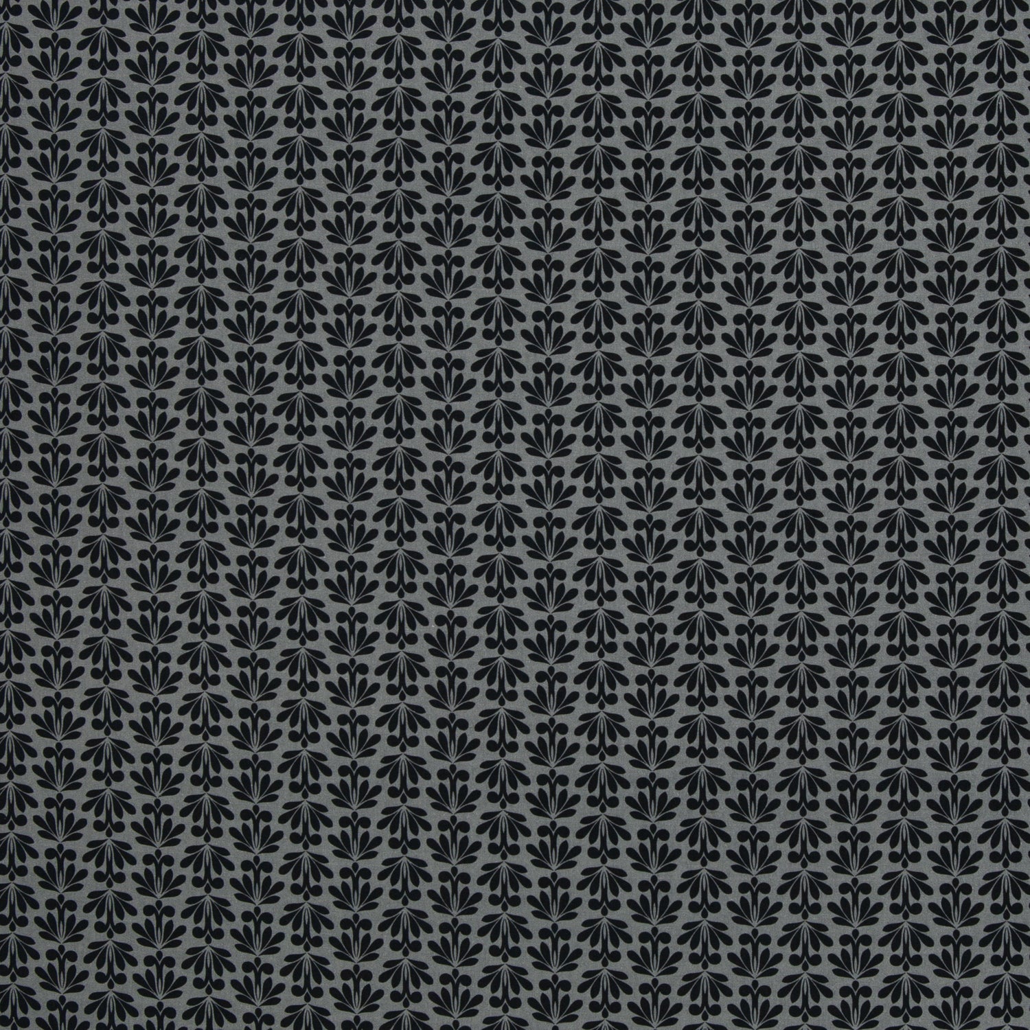 Baumwollstoff, Eleonora, swafing, Blüten, Grau, Schwarz, Meterware