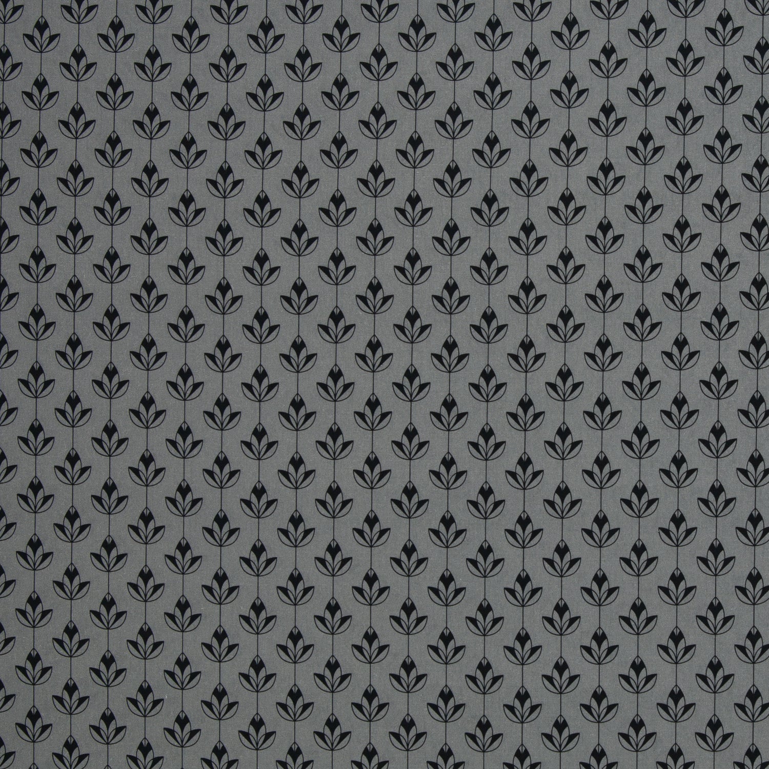 Baumwollstoff, Eleonora, swafing, Lilien, Grau, Schwarz, Meterware