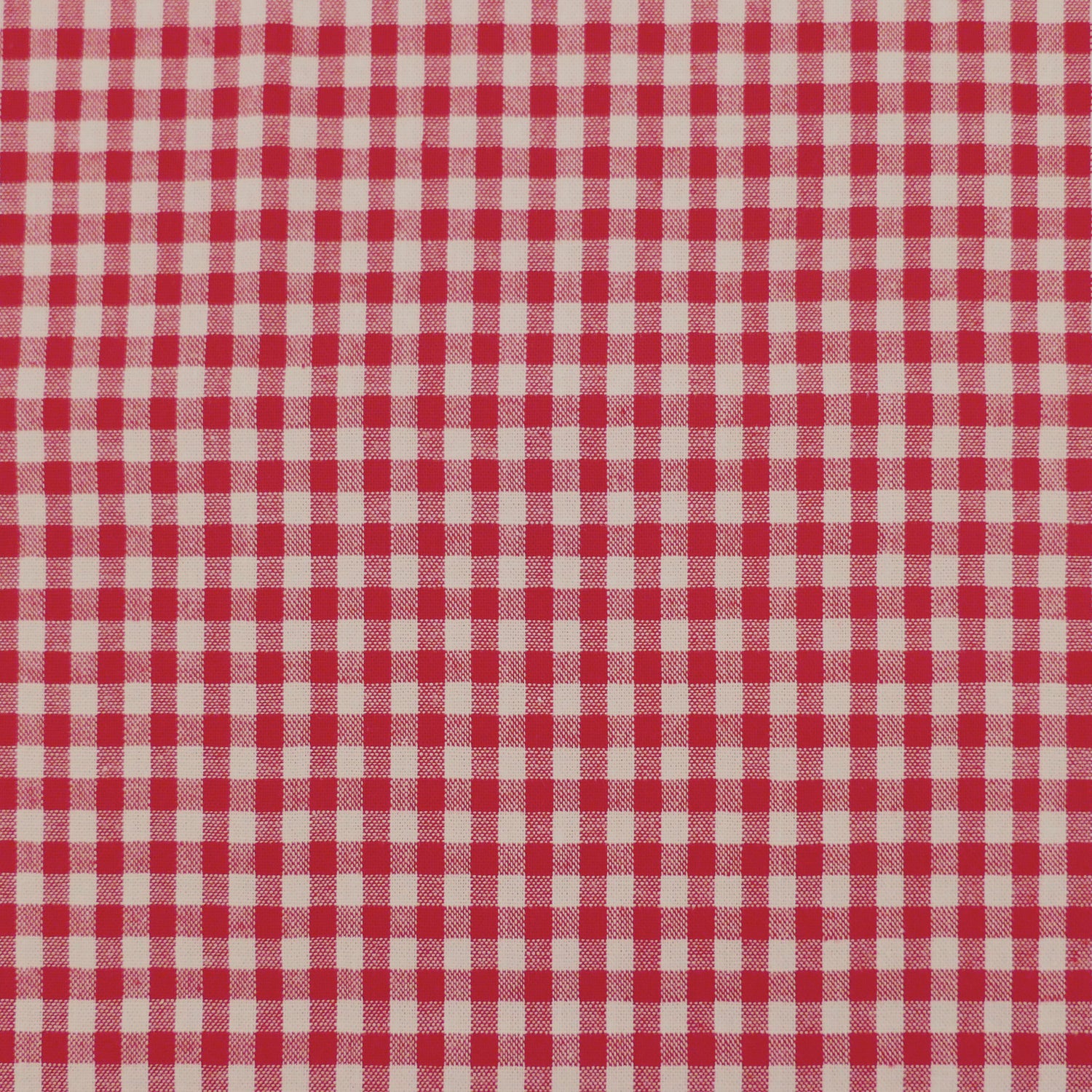 Baumwollstoff, Vichykaro 5 mm, Rot, Meterware