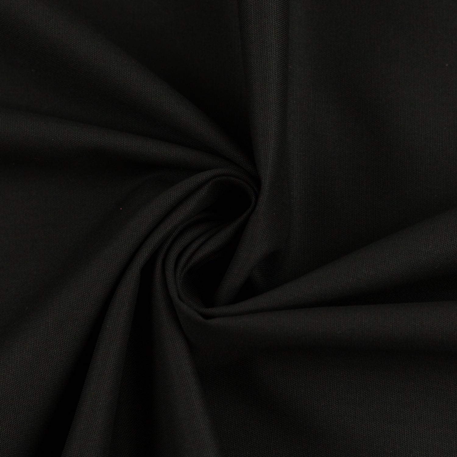 Baumwollstoff Uni Schwarz Heide, Meterware