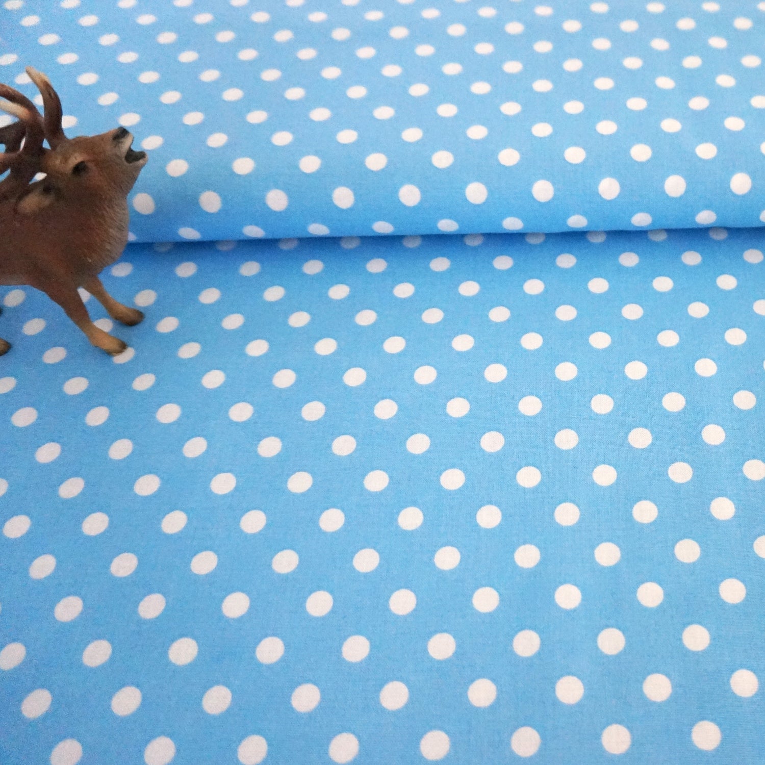 Baumwollstoff, swafing, Judith, Punkte, Polka Dots, Hellblau/Weiß