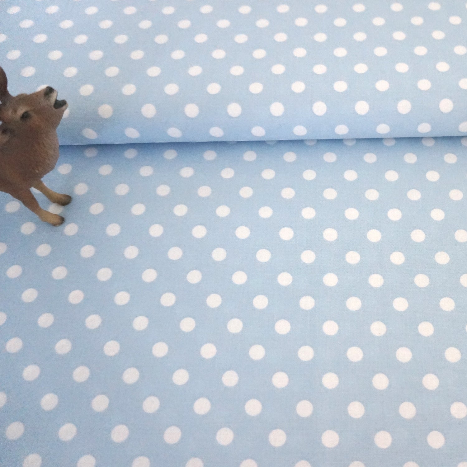 Baumwollstoff, swafing, Judith, Punkte, Polka Dots, Zartblau/Weiß