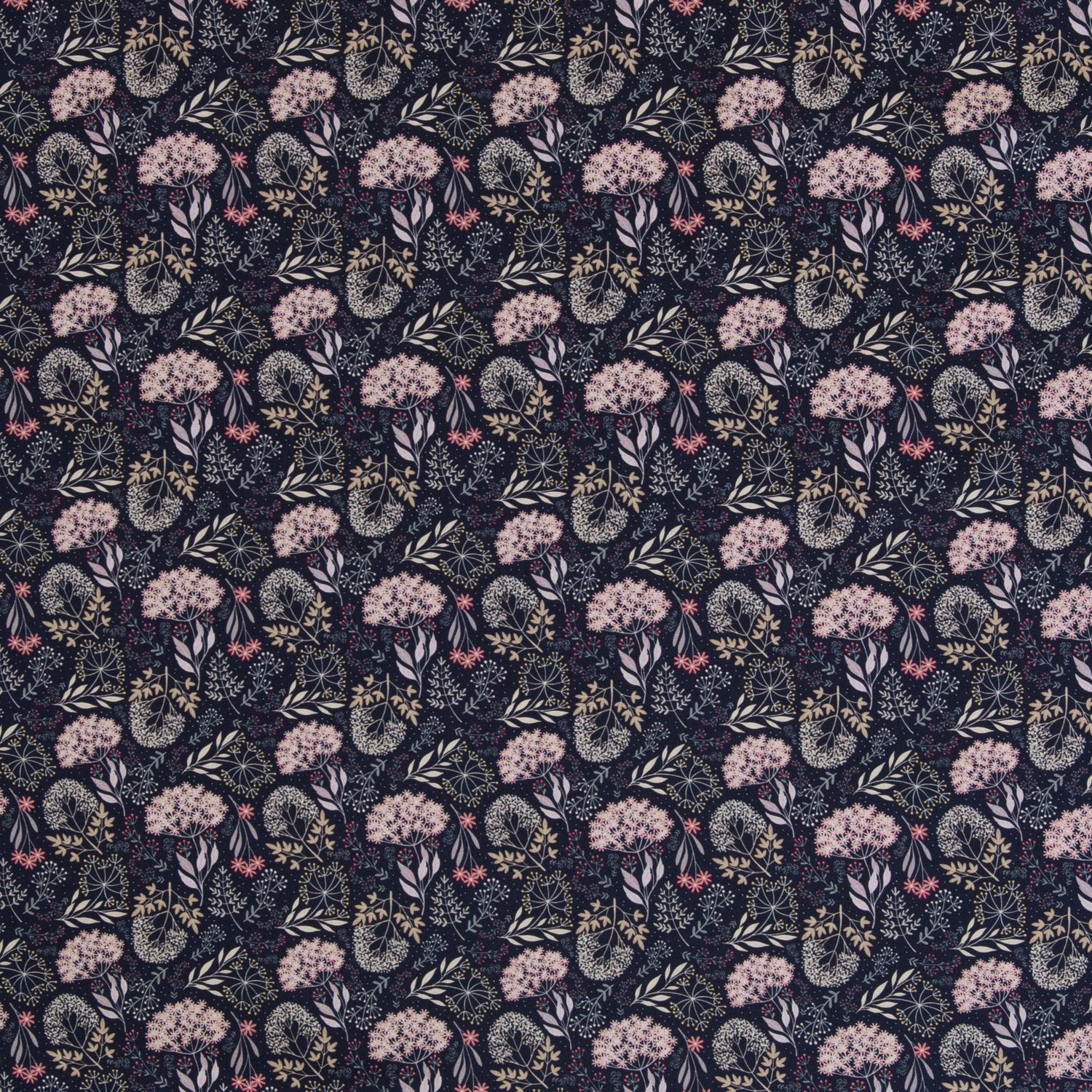 Baumwollstoff, Swafing, Pusteblume, Blüten, Calais, Blau