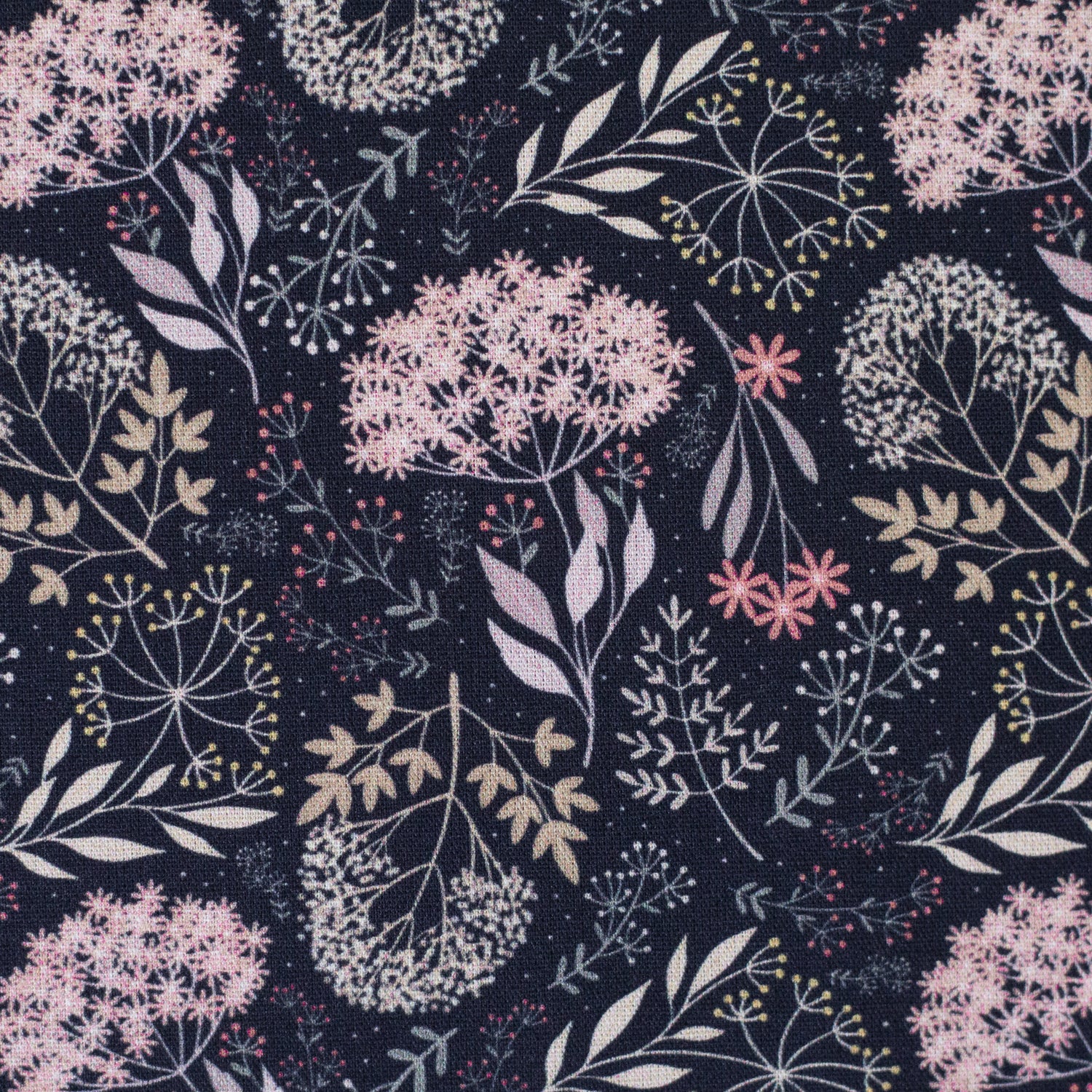 Baumwollstoff, Swafing, Pusteblume, Blüten, Calais, Blau