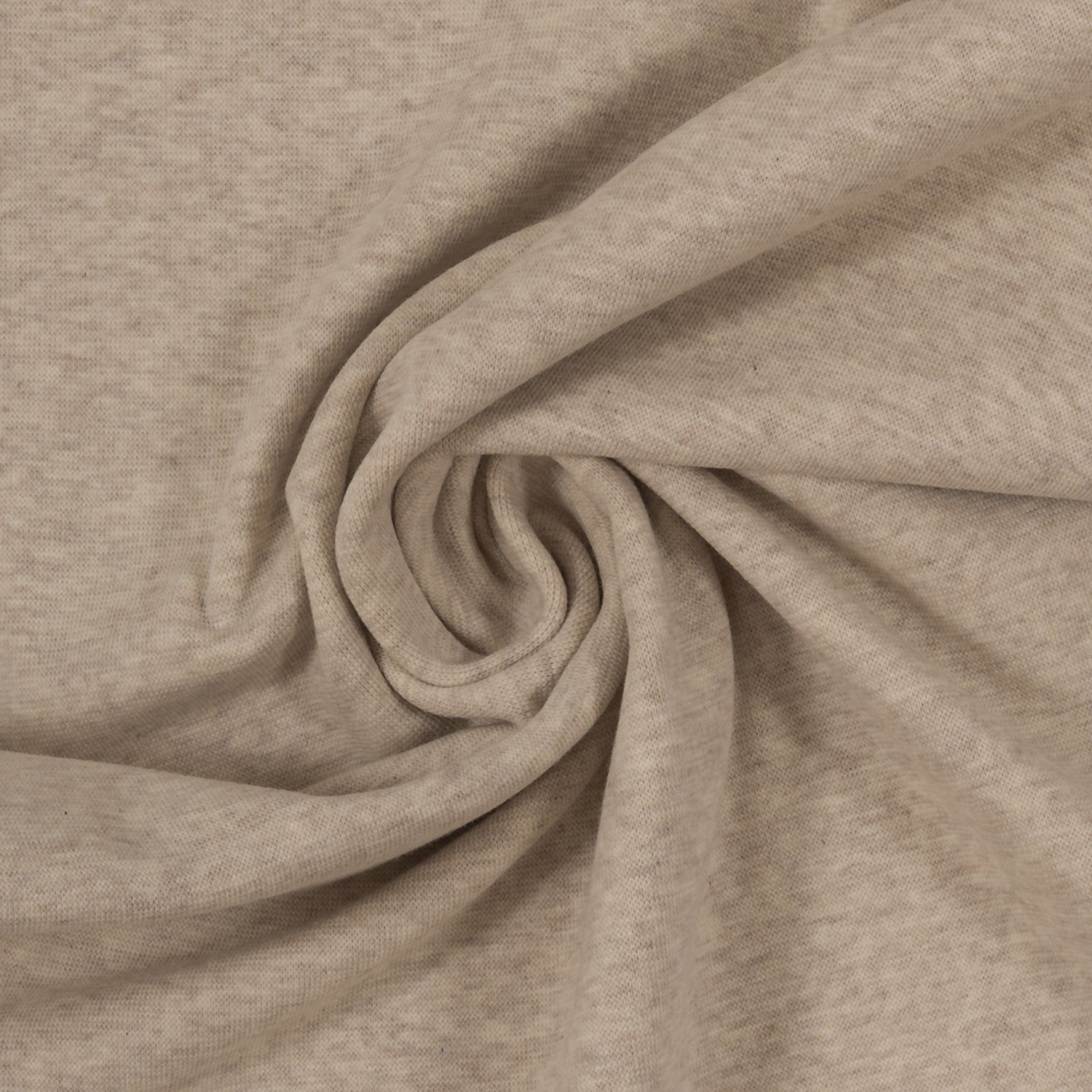 Bündchen, Heike, Uni, Beige, meliert, Meterware