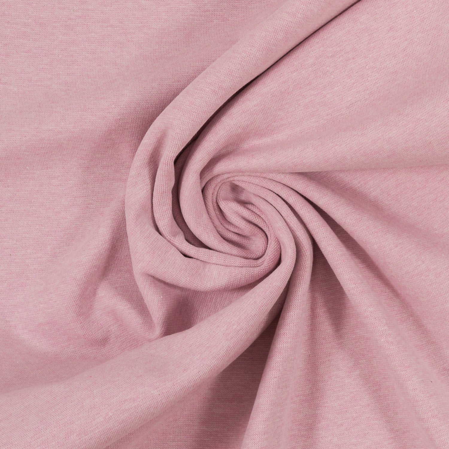 Bündchen, Heike, Uni, Rosa, meliert, Meterware