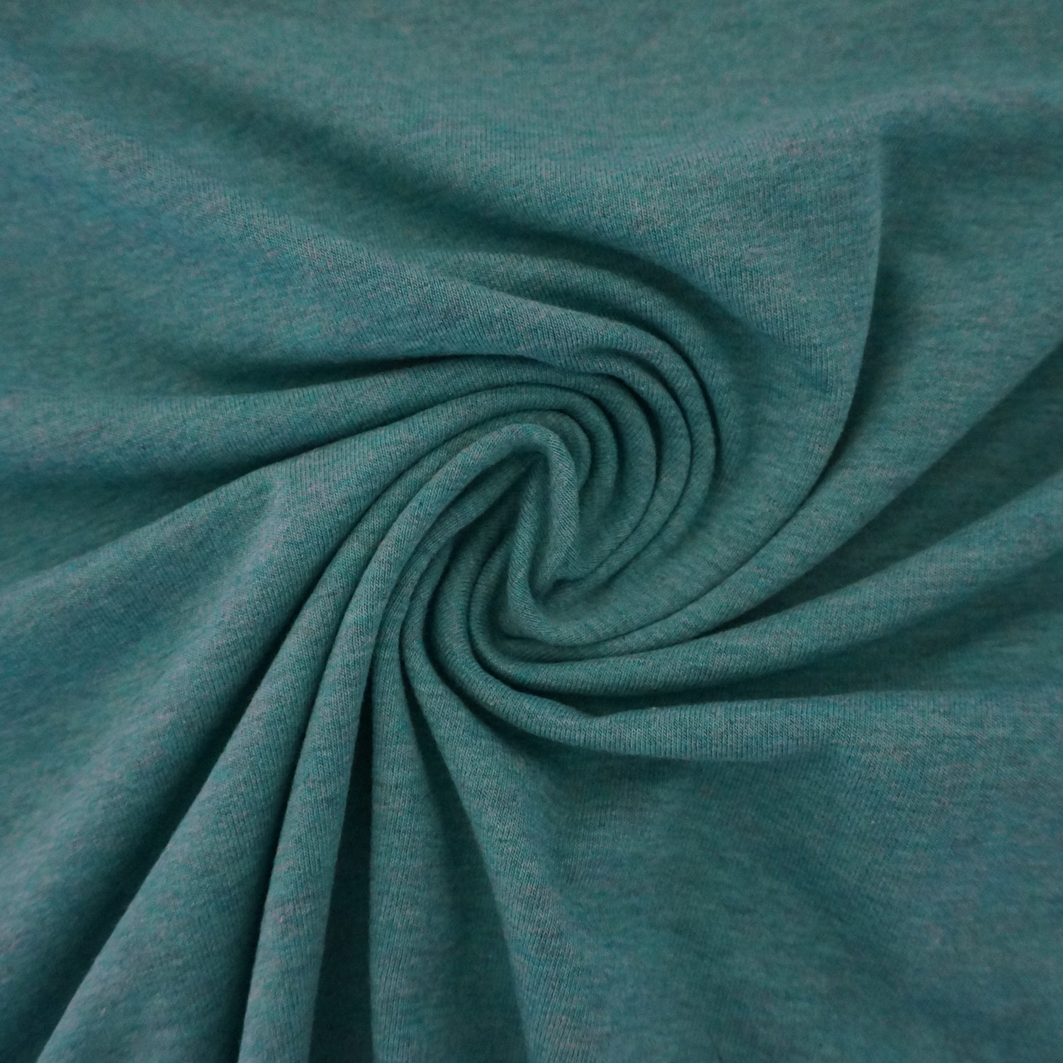 Jersey, Vanessa, Dunkelmint, Petrol, meliert, Uni, Meterware