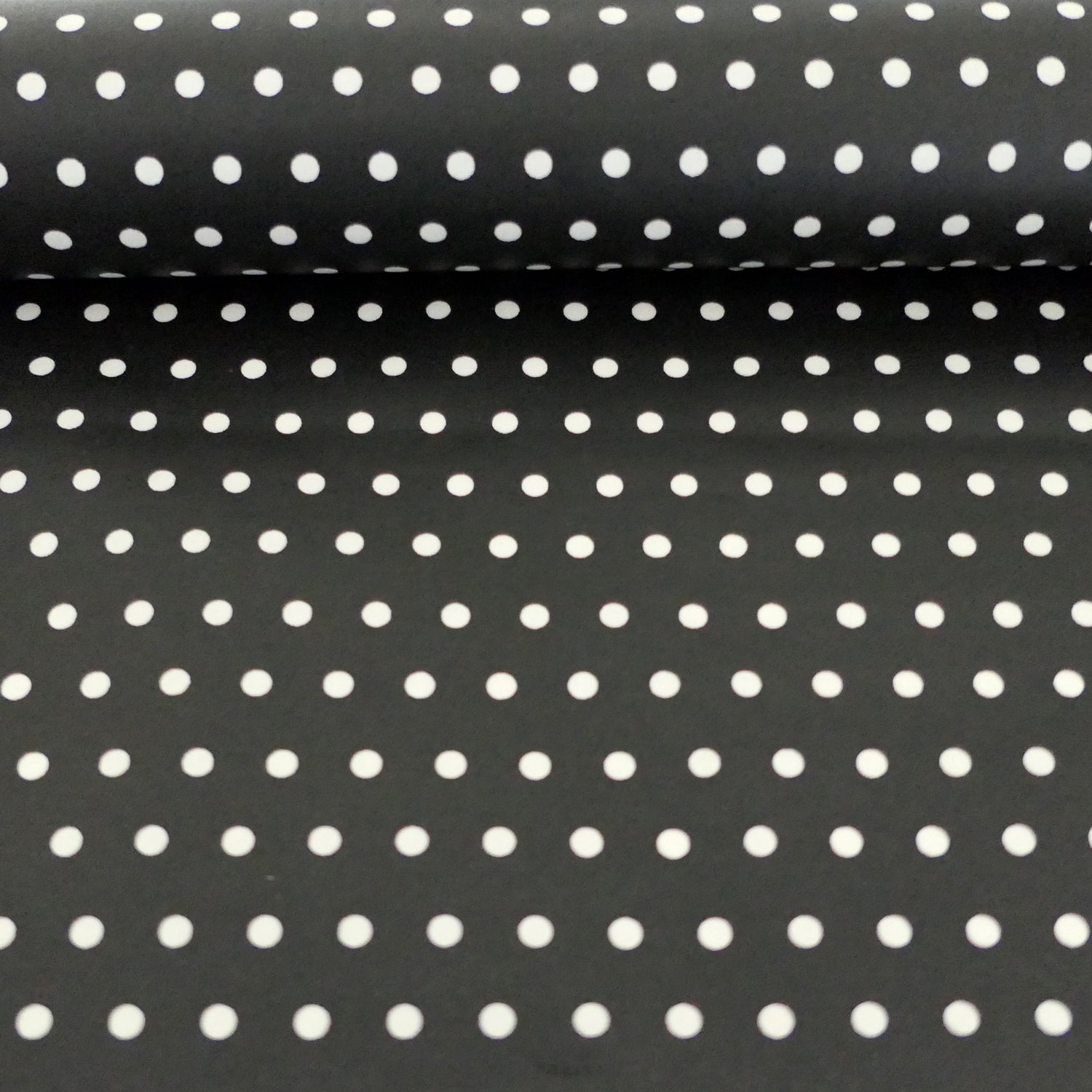 swafing, beschichtete Baumwolle, Leona, Punkte, Schwarz, Meterware