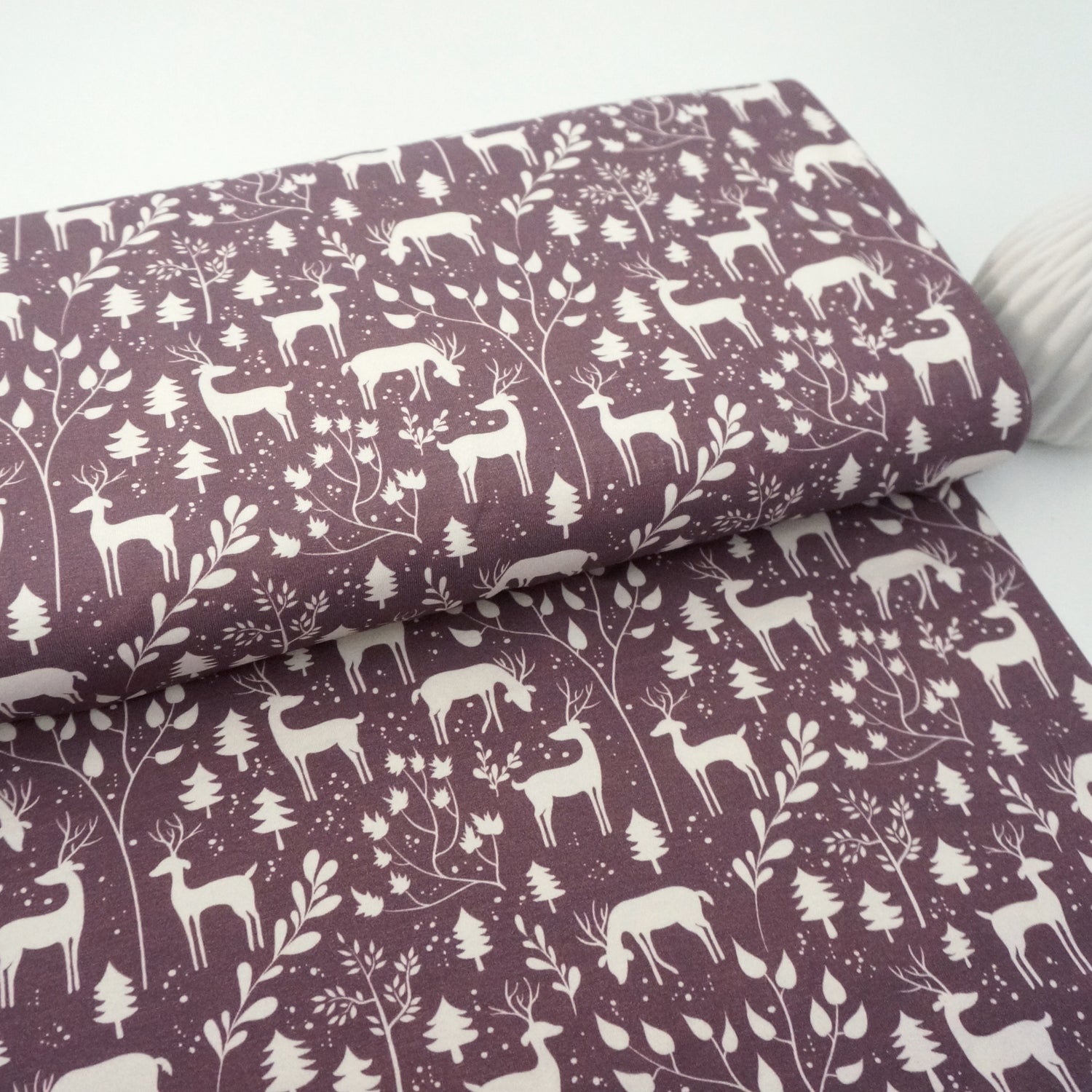 Jersey, Miniwinter, Rotwild, Rehe, Mauve/Creme, swafing, Meterware