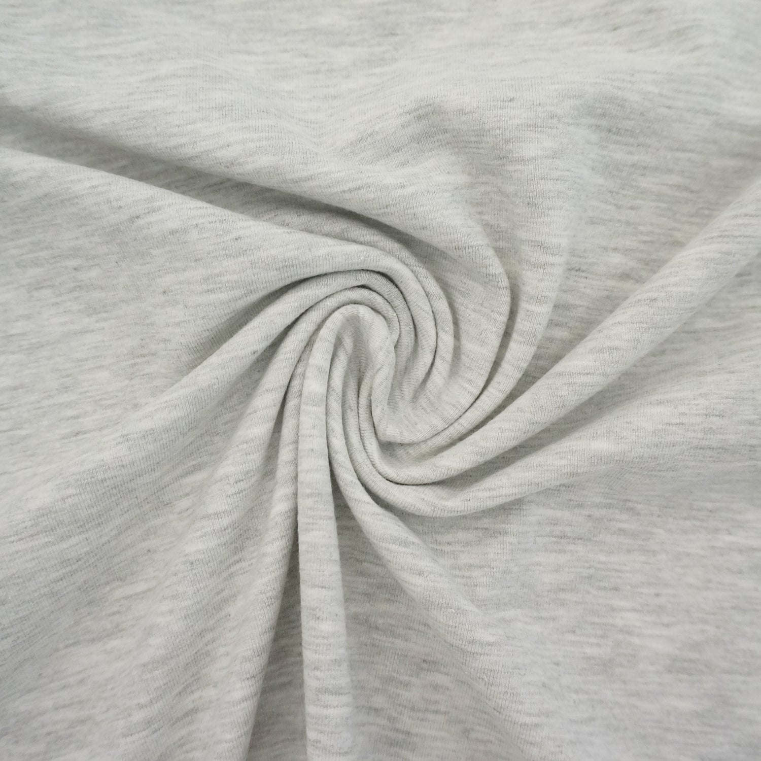 Jersey, Lichtgrau, meliert, Meterware