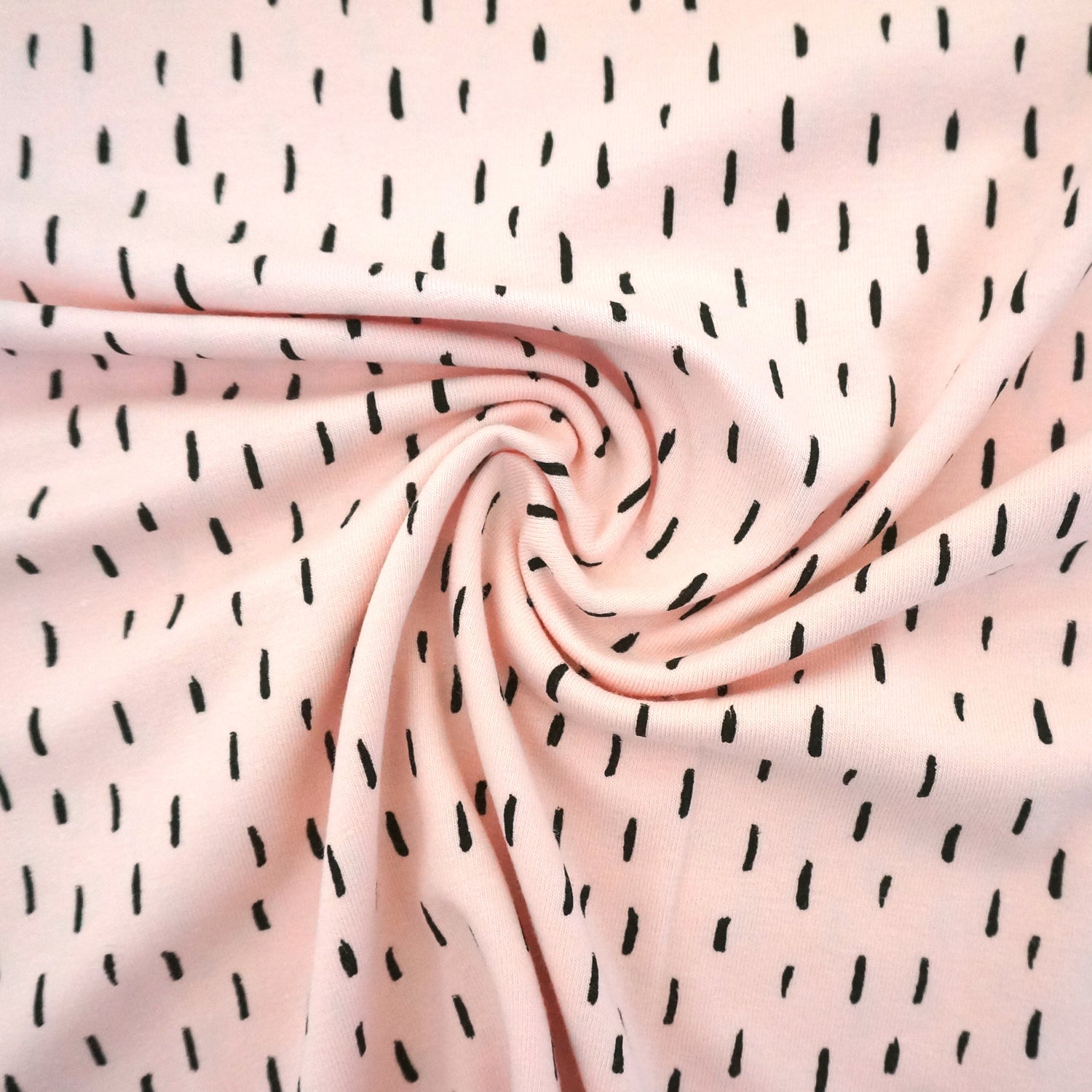 Jersey Striche, zart Rosé, Meterware