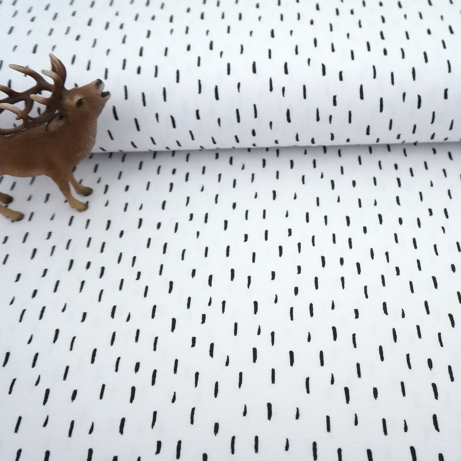 Jersey Striche, Weiß, Meterware